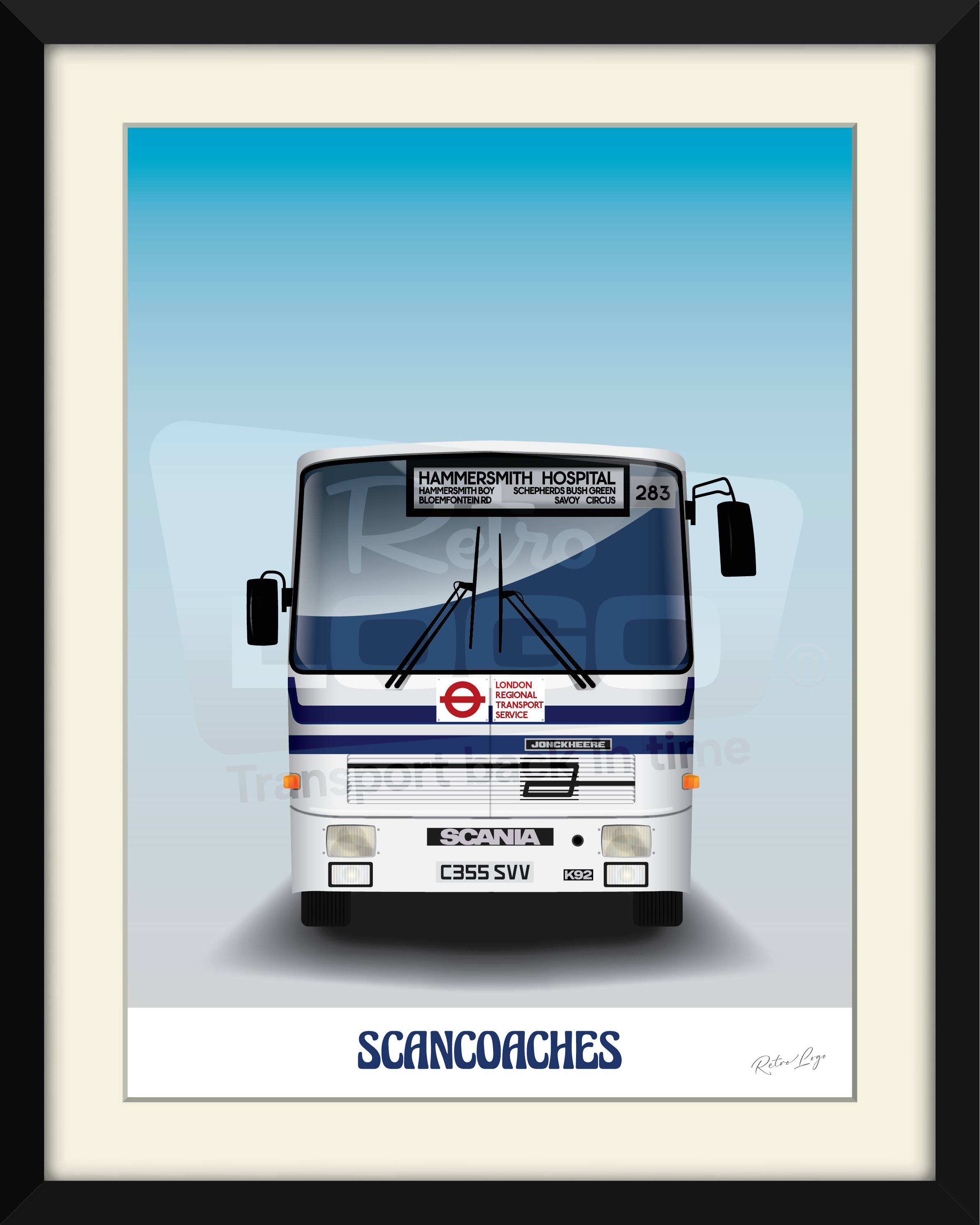 Scania 92 Jonckheere Trans City (Scancoaches) framed print