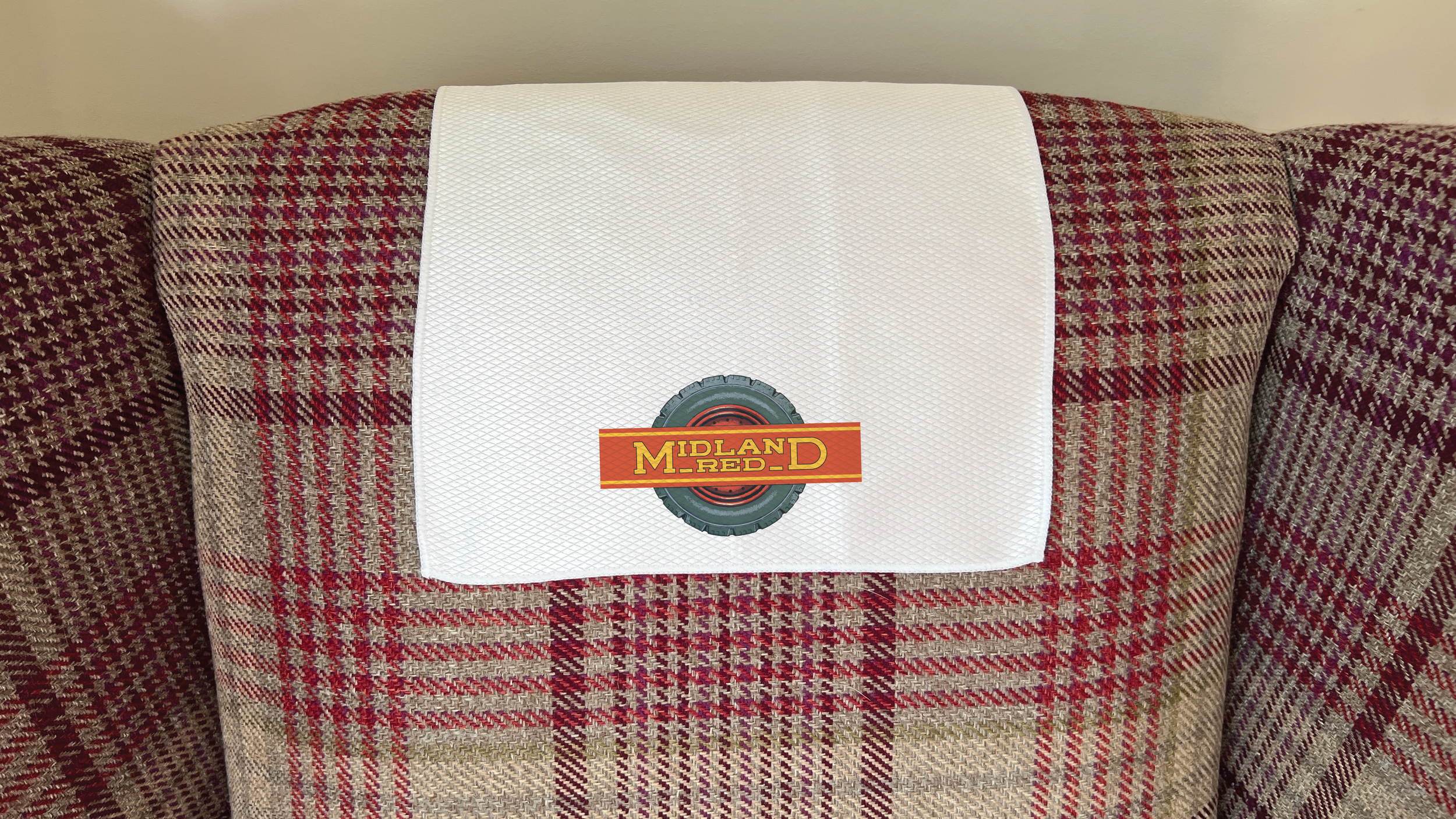 Bus/coach headrest cover (antimacassar)