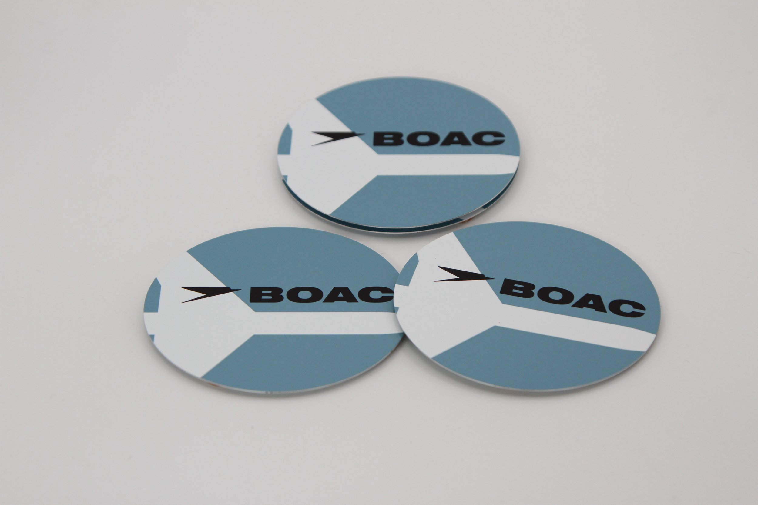 BOAC retro design coasters