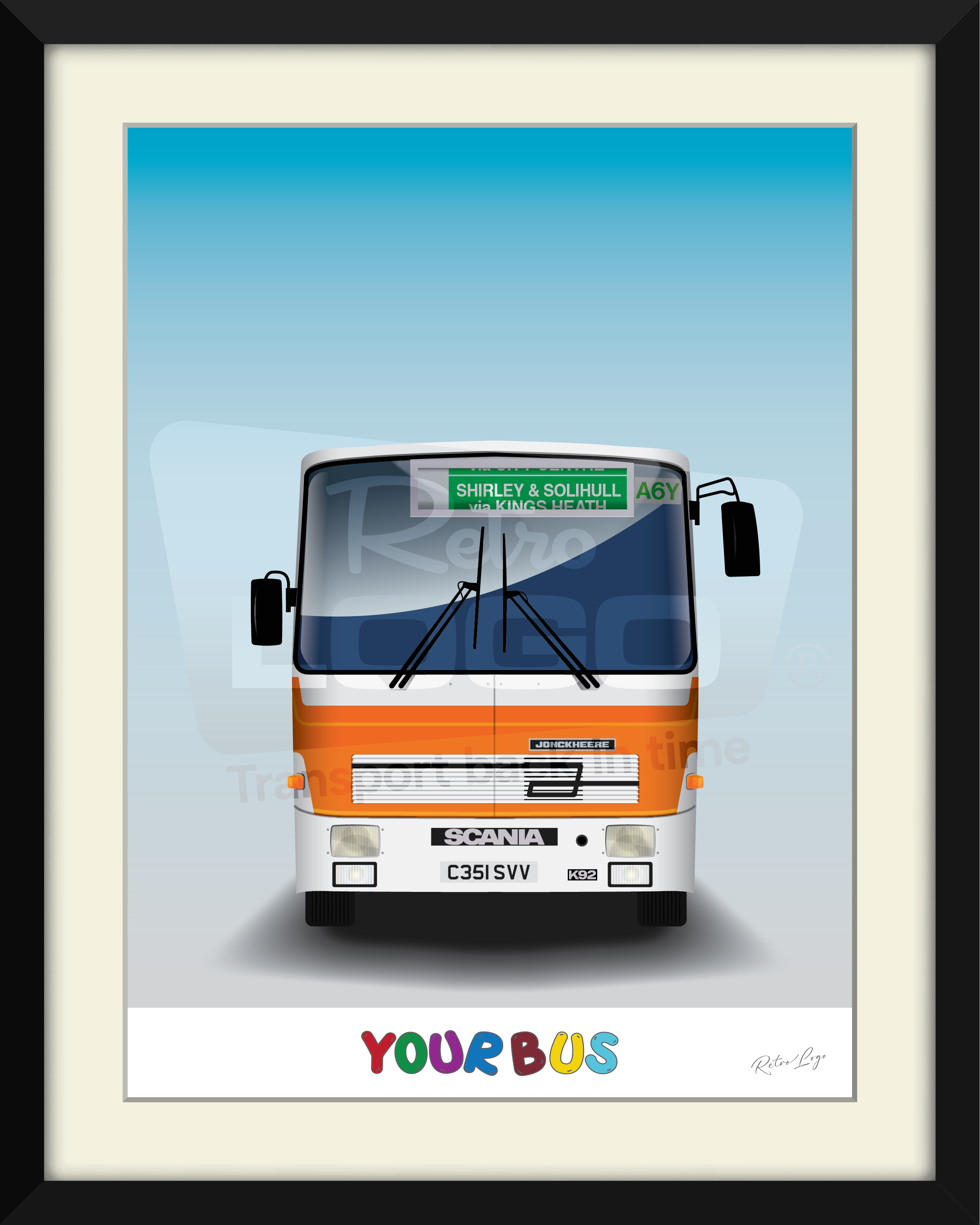 Scania 92 Jonckheere Trans City (Yourbus) framed print