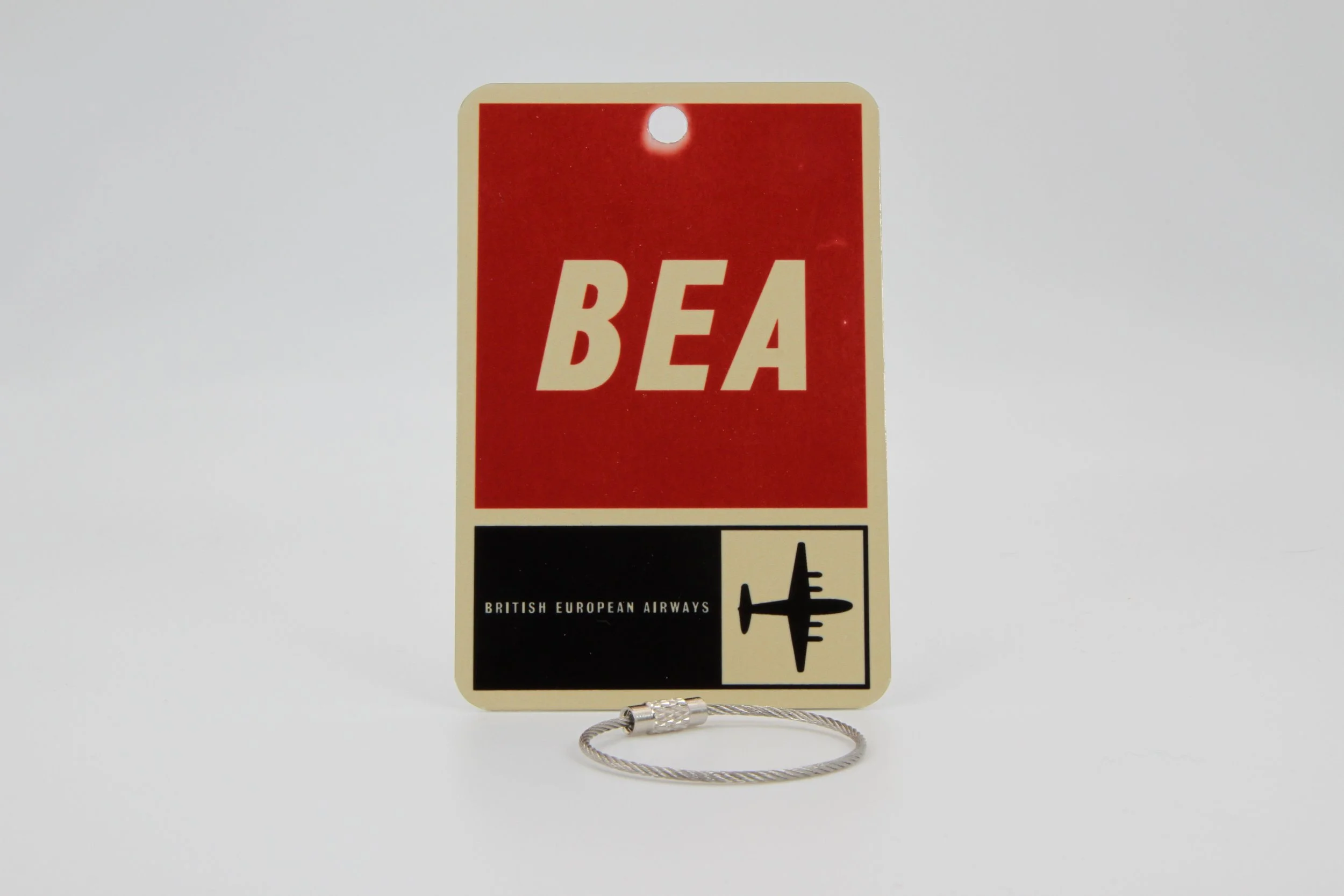 British European Airways (BEA) luggage tag