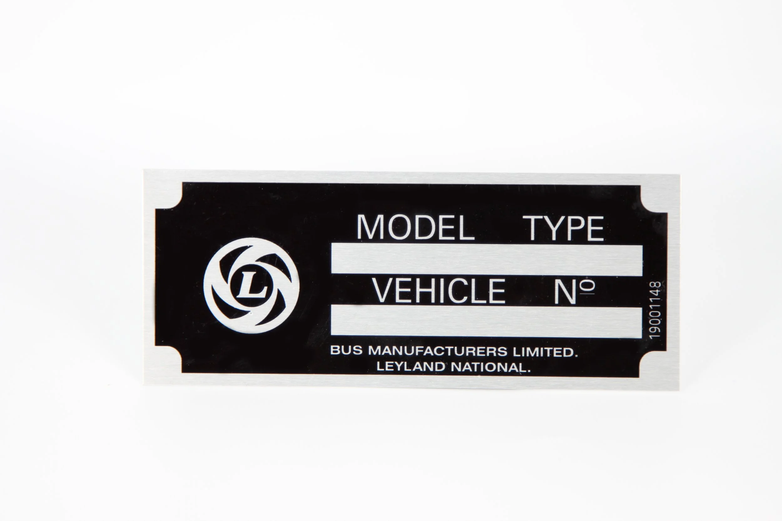 Leyland National Manufacturers Plate