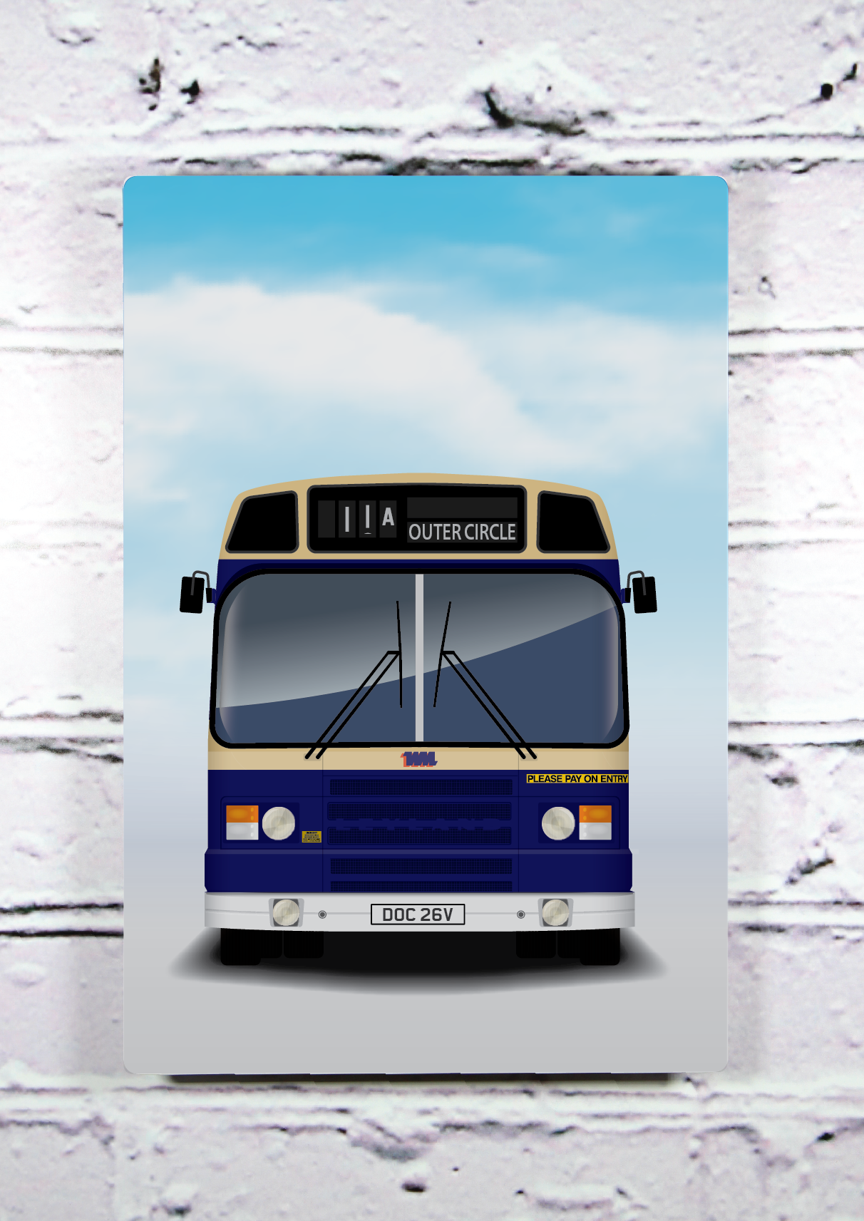 Leyland National MK2 metal print