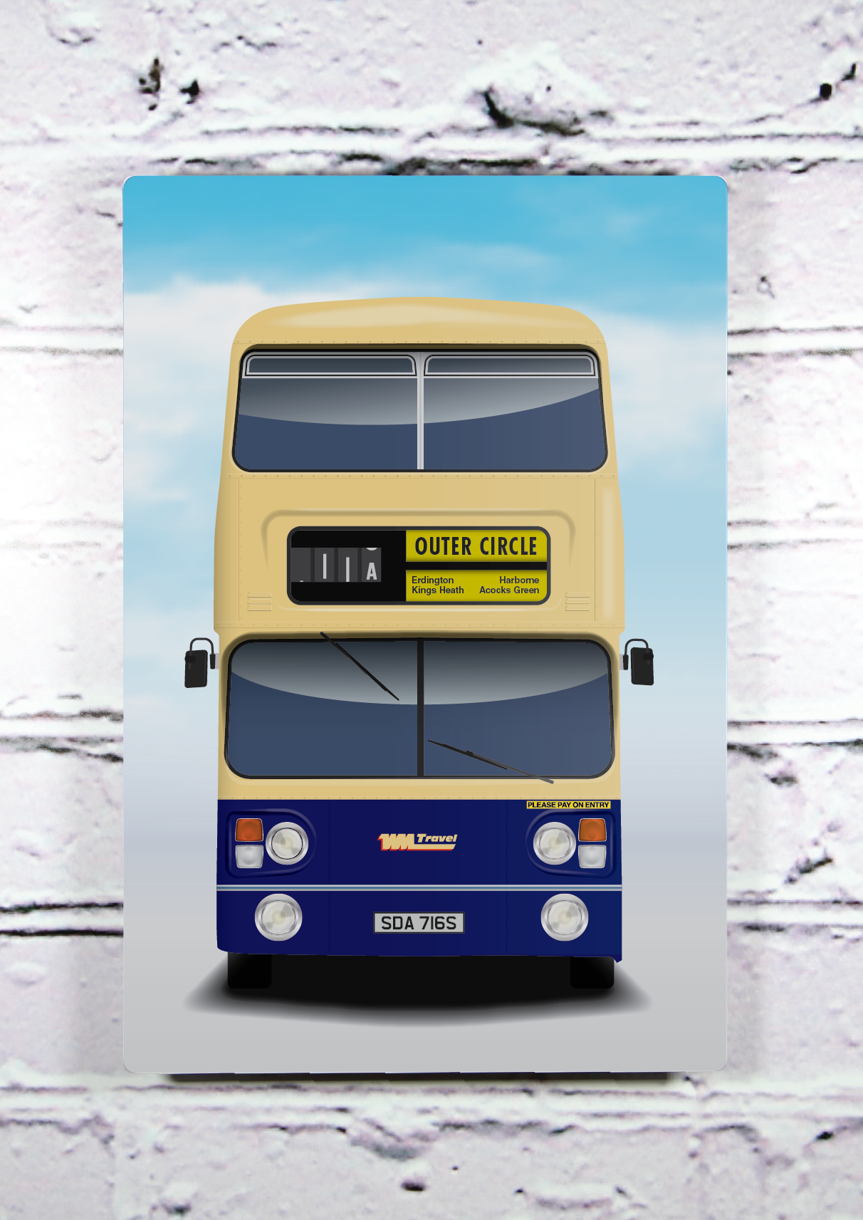 Leyland/Daimler Fleetline metal print