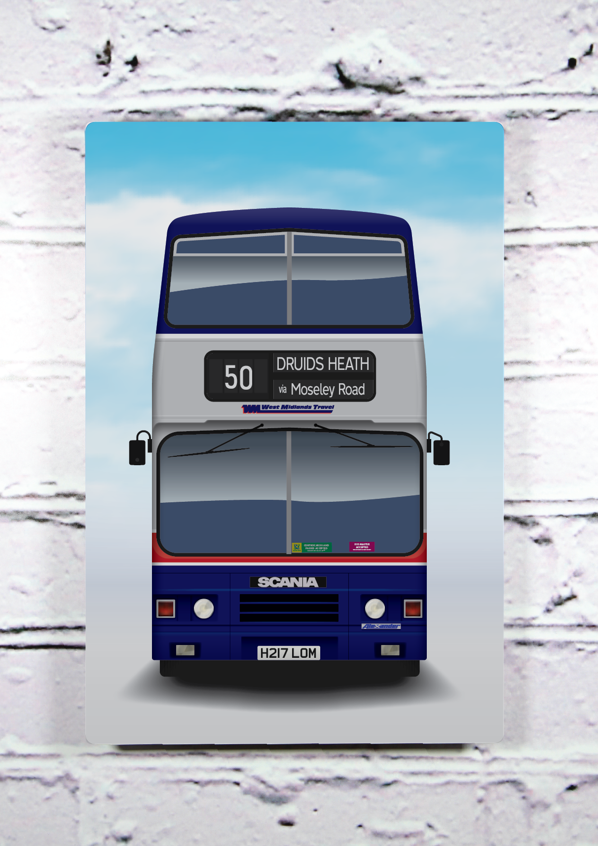 Scania N113/Alexander metal print
