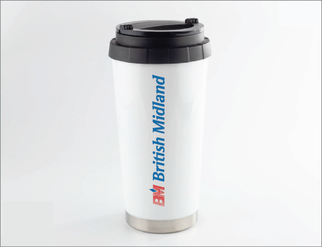 British Midland - 455ml (16oz) Steel Thermos Cup