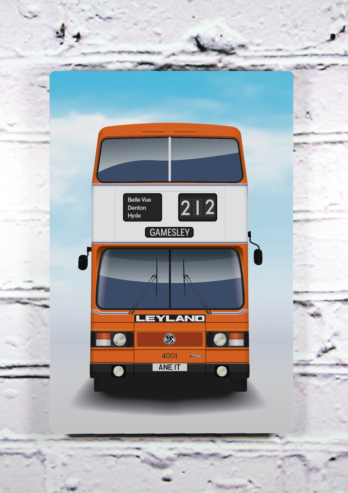 Leyland Titan metal print