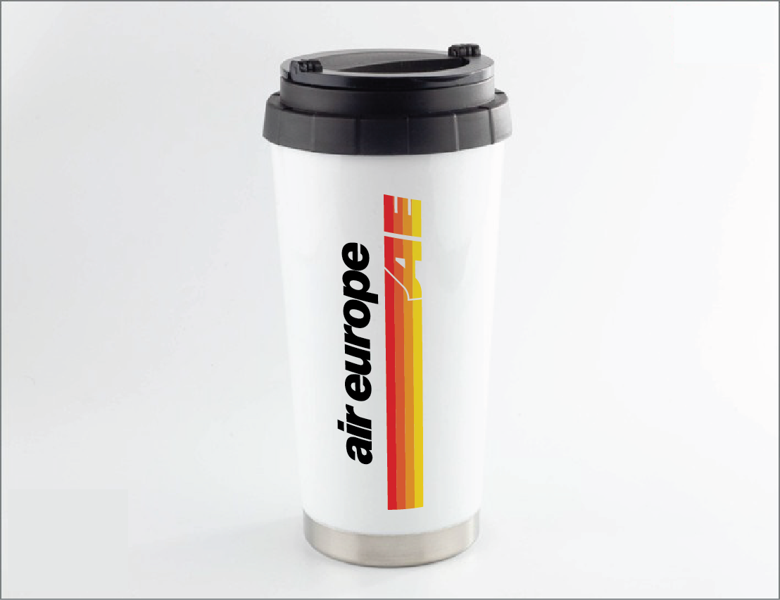 Air Europe - 455ml (16oz) Steel Thermos Cup