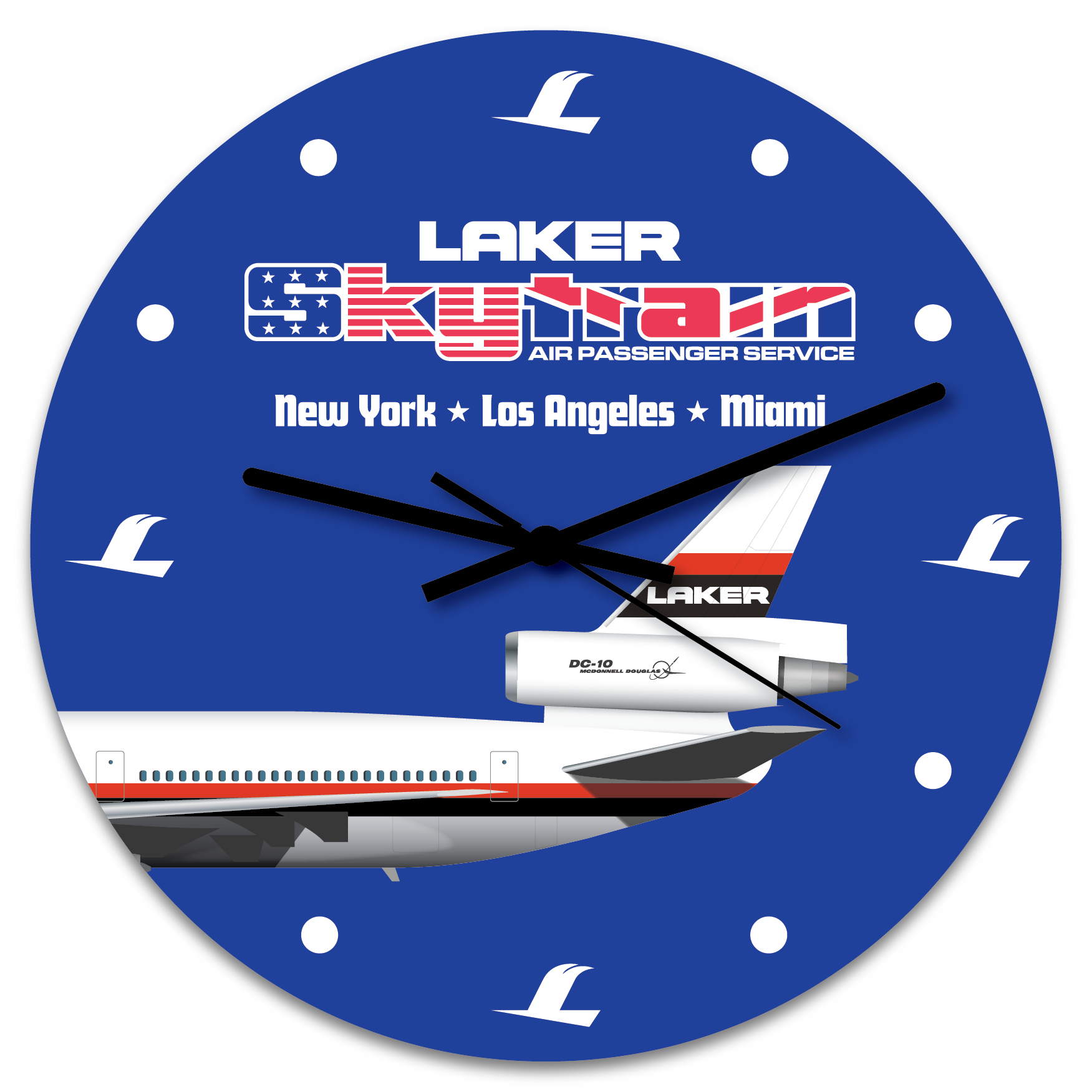 Laker Skytrain - 280mm clock
