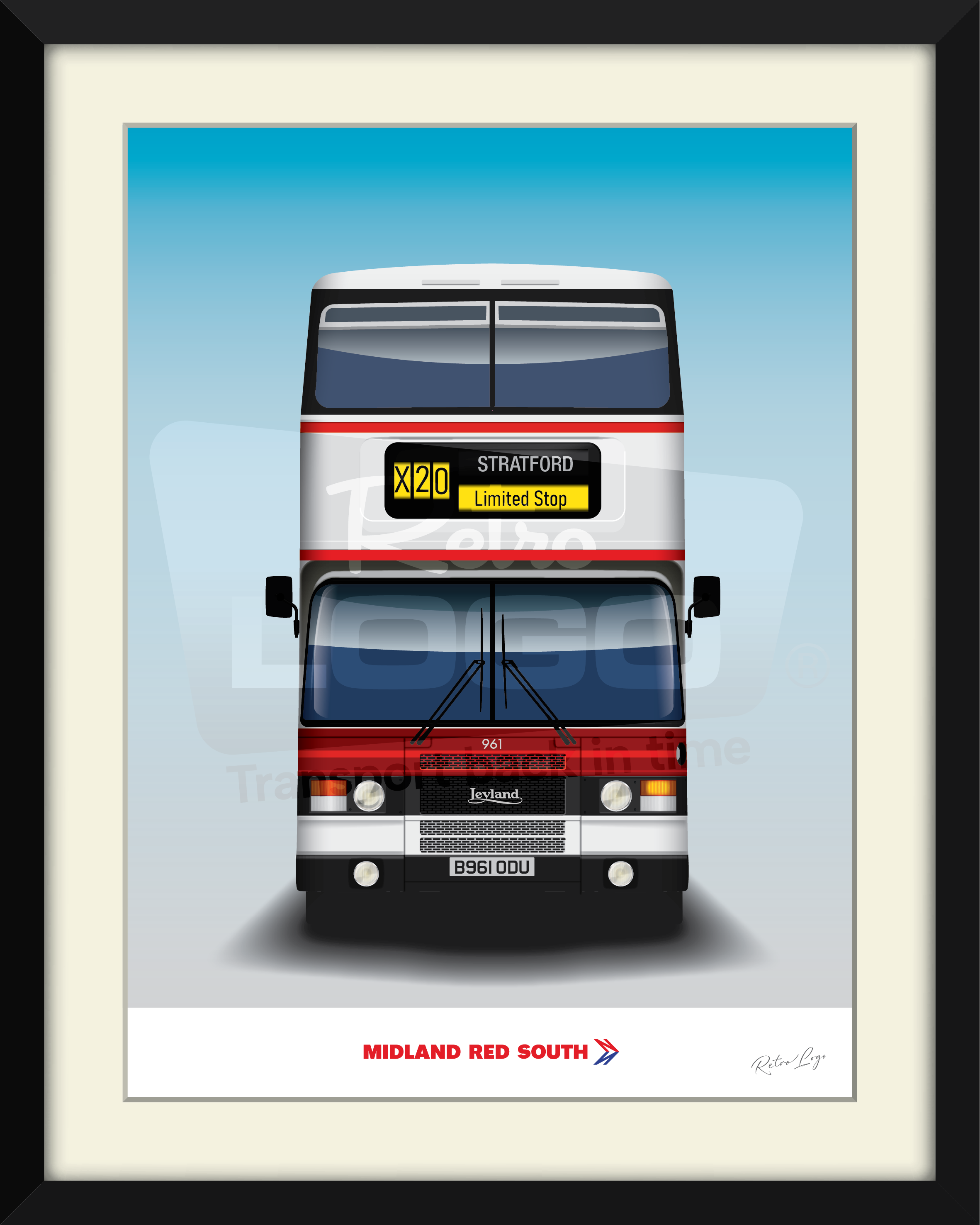Leyland Olympian (Midland Red South) framed print