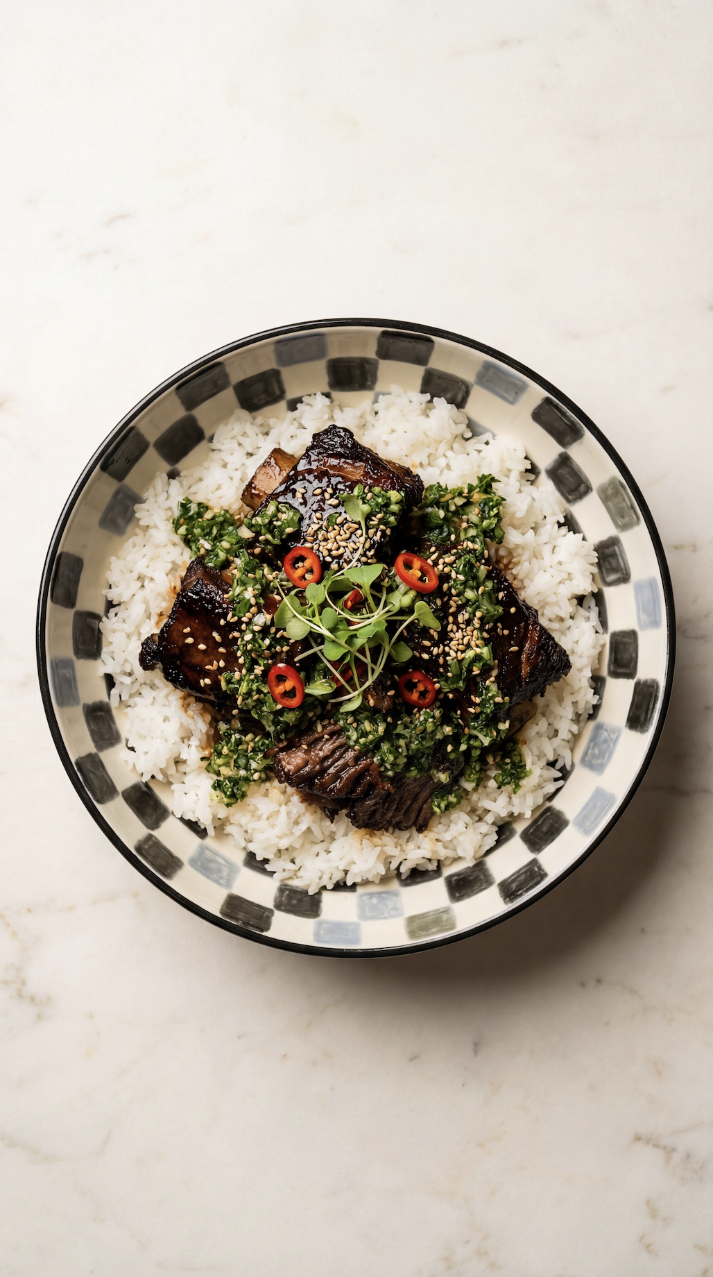Miso Short Ribs with Cilantro and Sesame