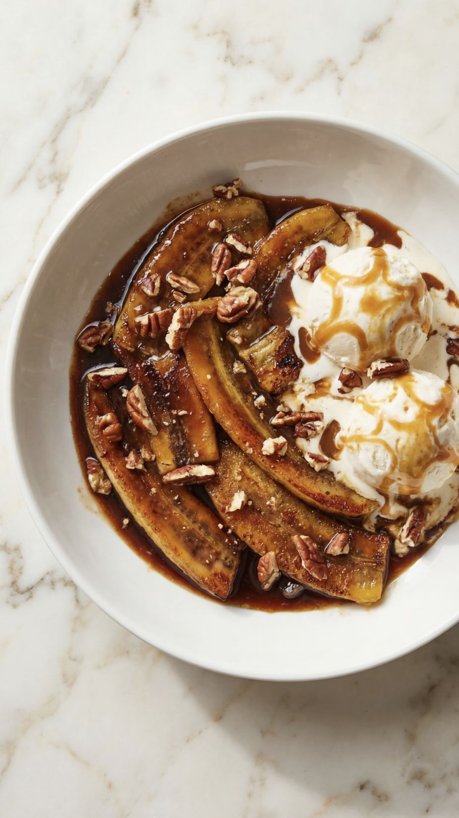 Banana Foster with Pecans &amp; Caramel