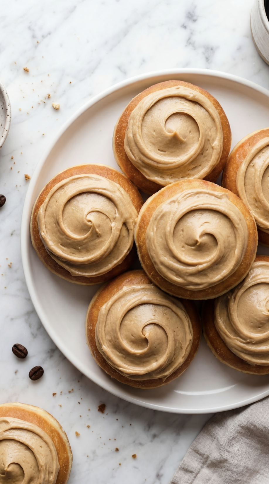 Brioche Doughnuts with Espresso Frosting
