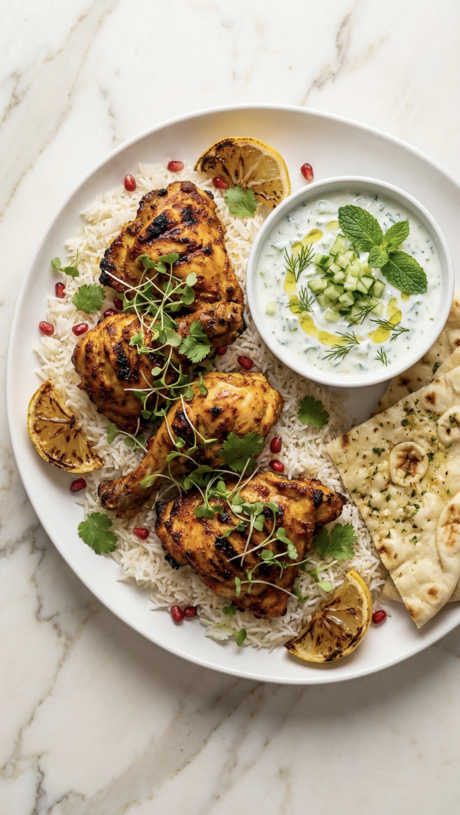Tandoori Chicken with Cucumber Raita