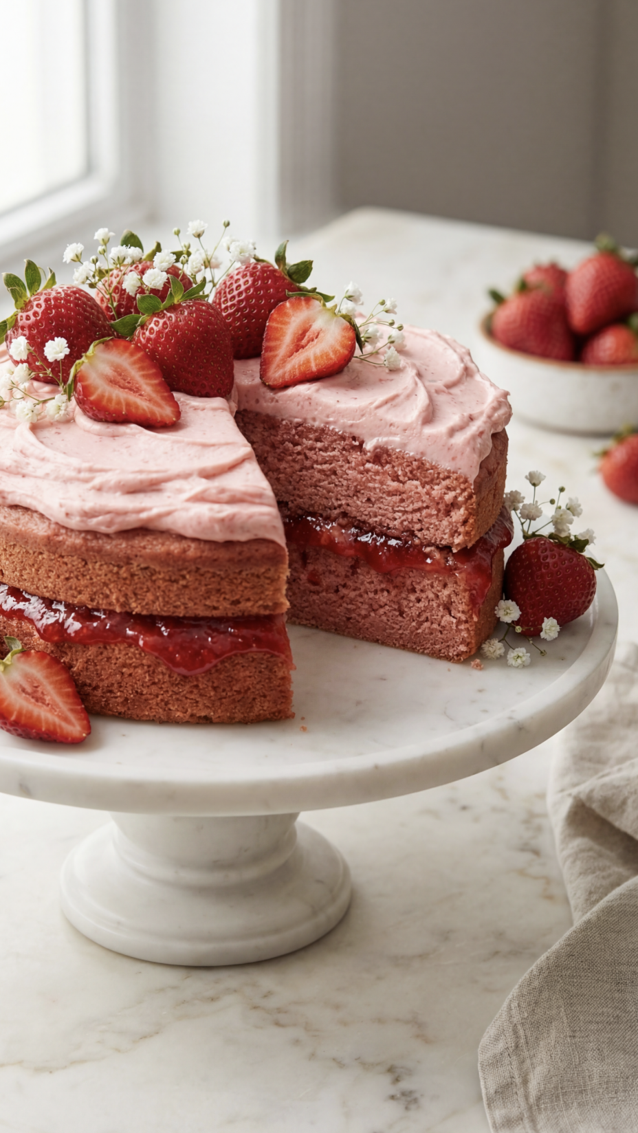 Fresh Strawberry Layer Cake