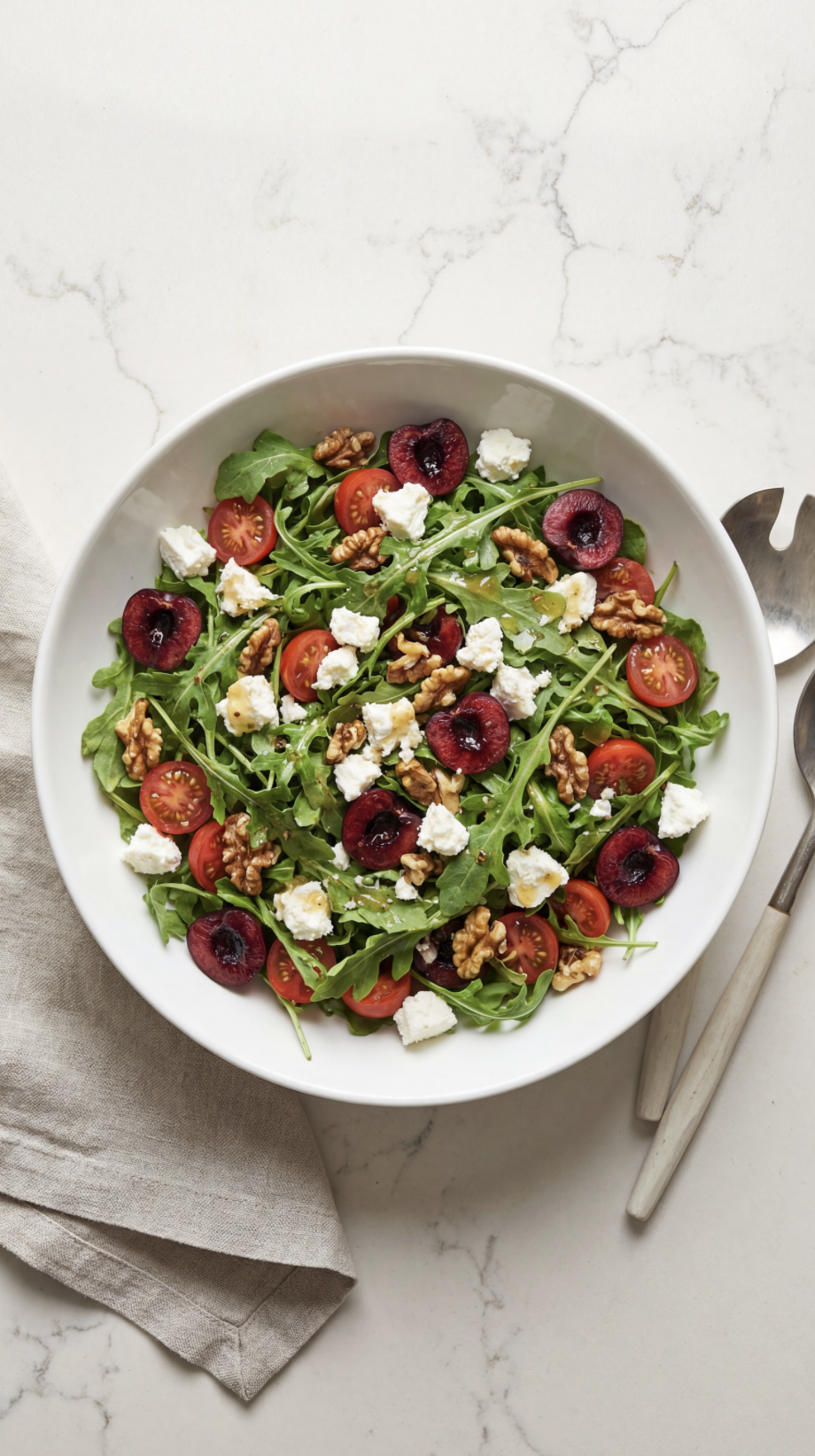 Arugula Salad with Cherries &amp; Feta