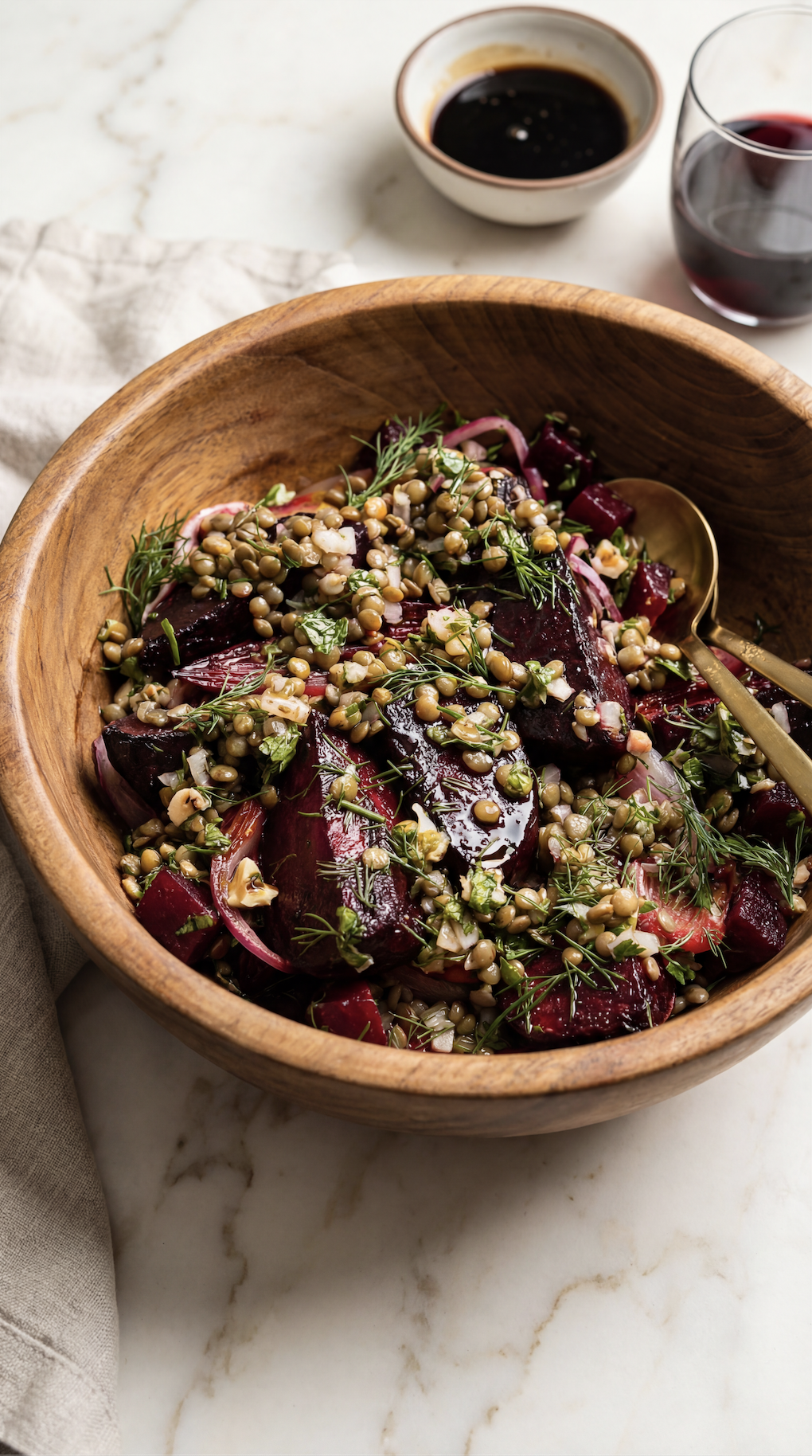 Roasted Balsamic Beet &amp; Lentil Salad