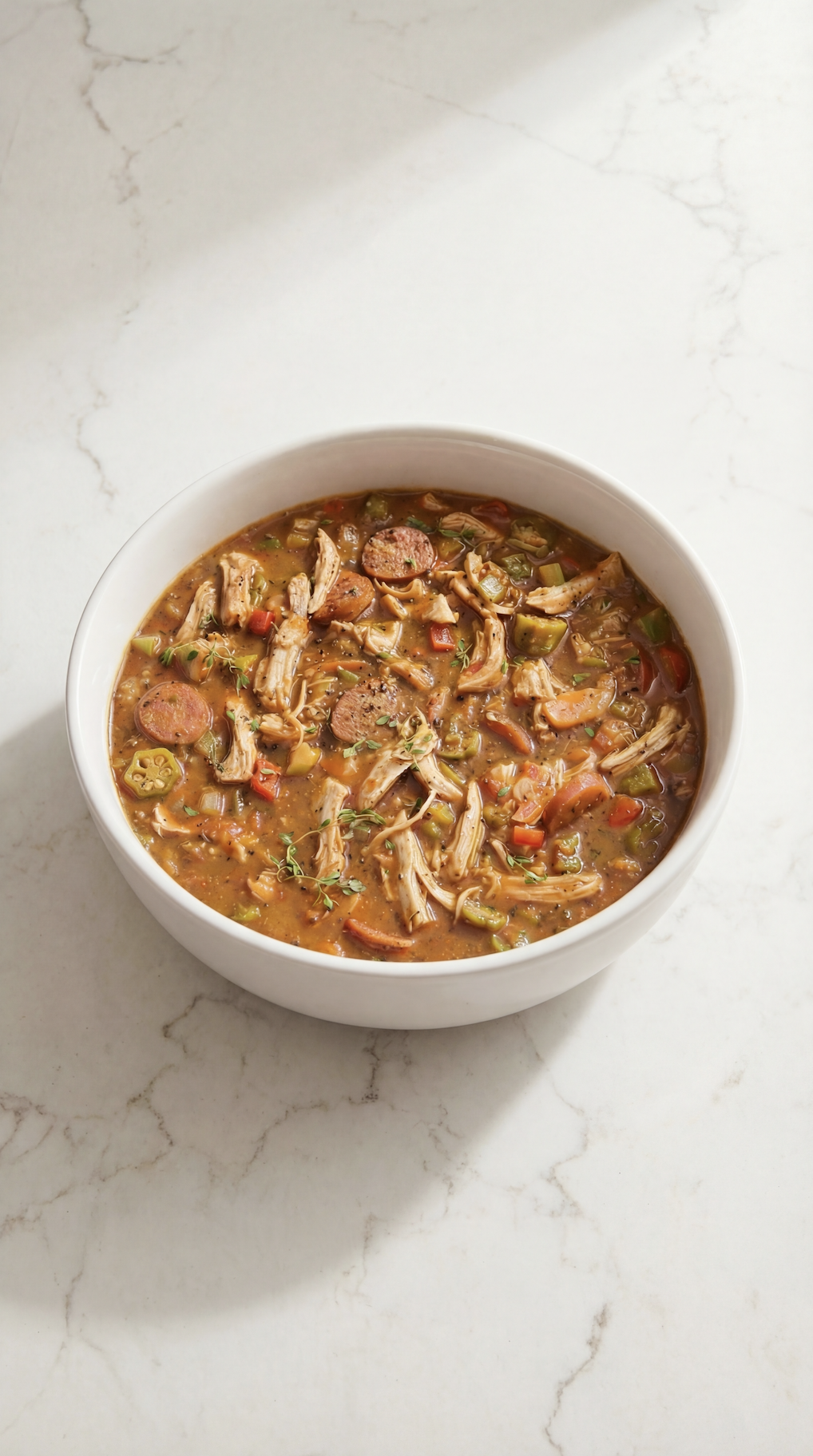 Classic Chicken and Andouille Sausage Gumbo