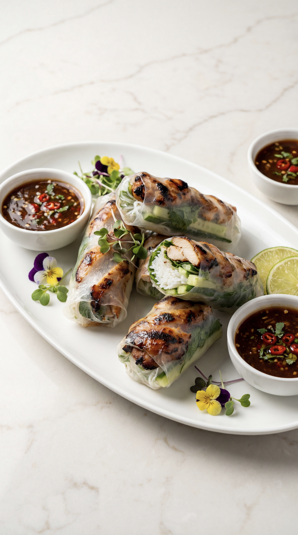 Vietnamese Summer Rolls with Chicken