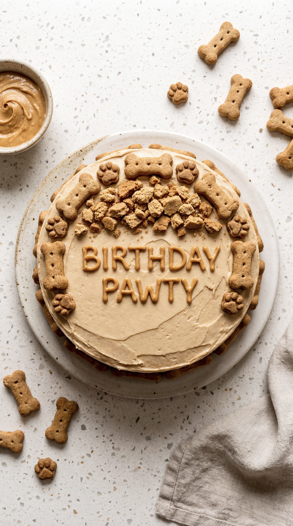 Peanut Butter Dog Birthday Cake