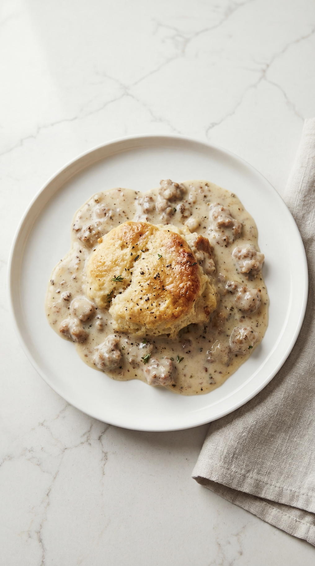 Biscuits and Sausage Gravy Casserole
