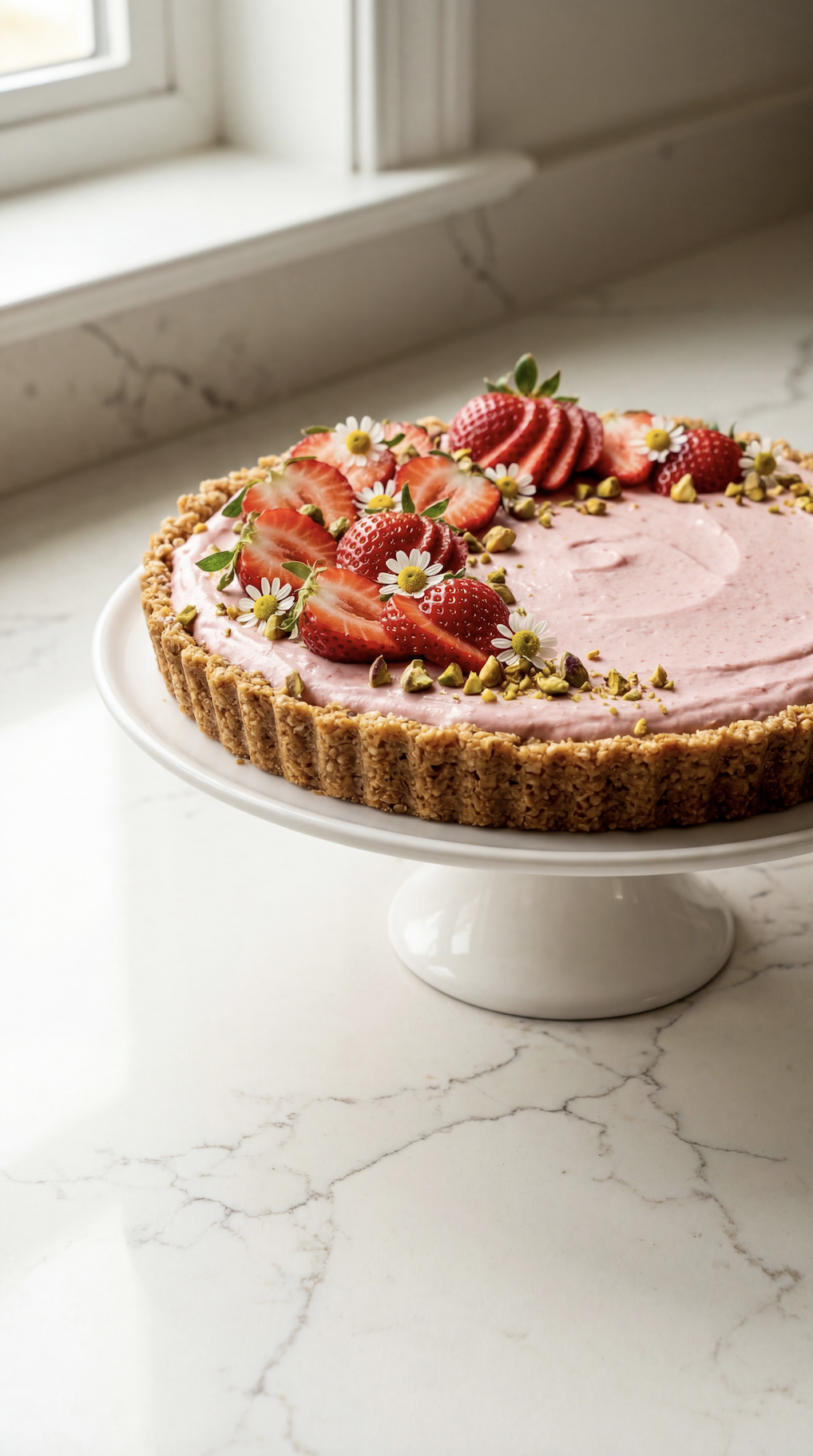 Strawberry Mousse Tart &amp; Coconut Crust