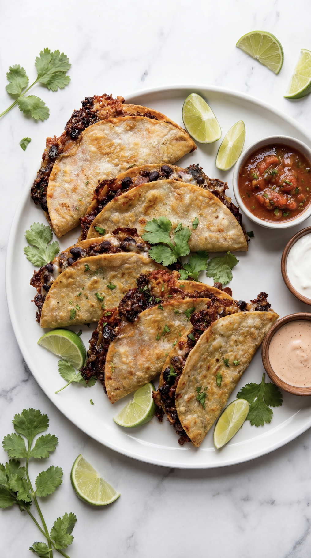 Vegetarian Crispy Black Bean Tacos
