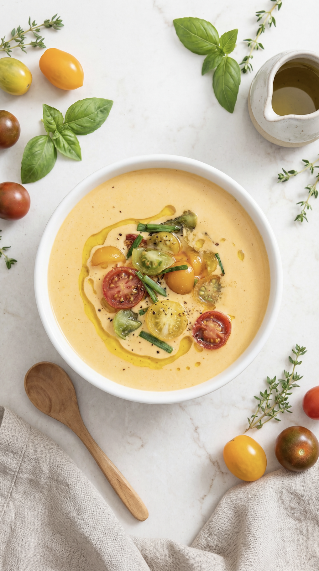 Yellow Tomato Yogurt Gazpacho