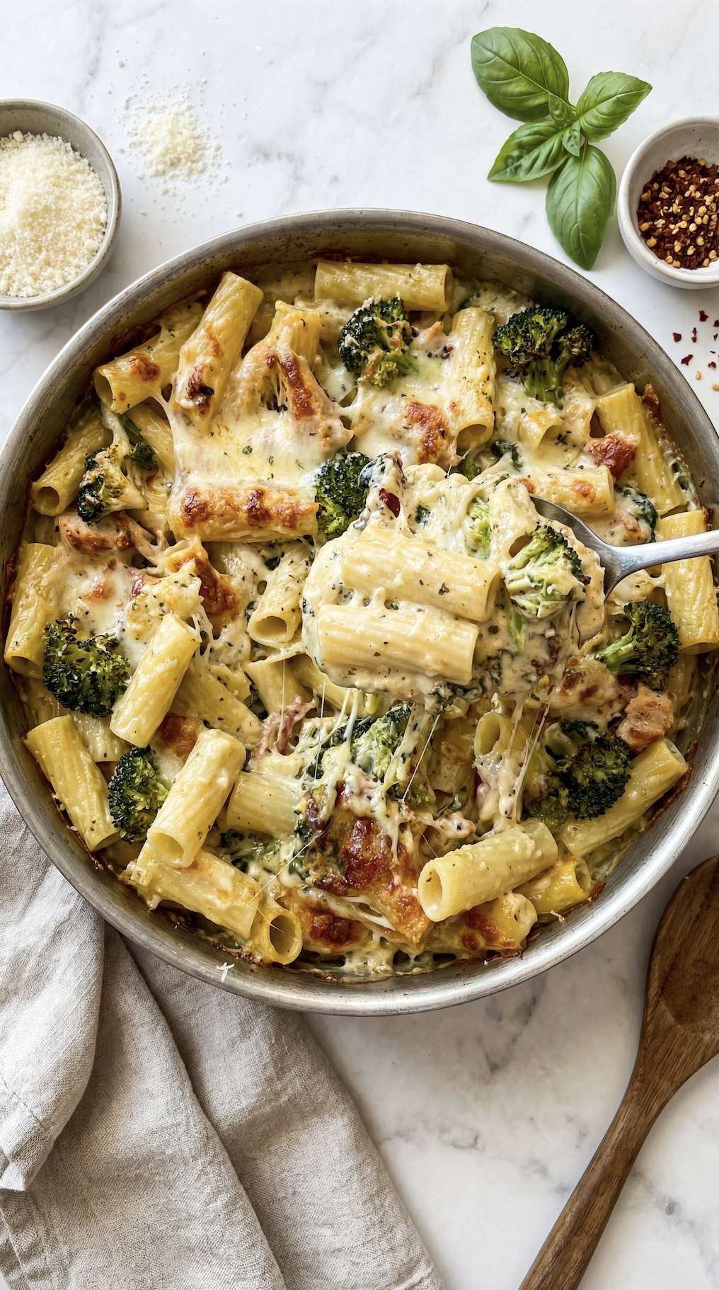 Creamy Chicken and Broccoli Pasta Bake