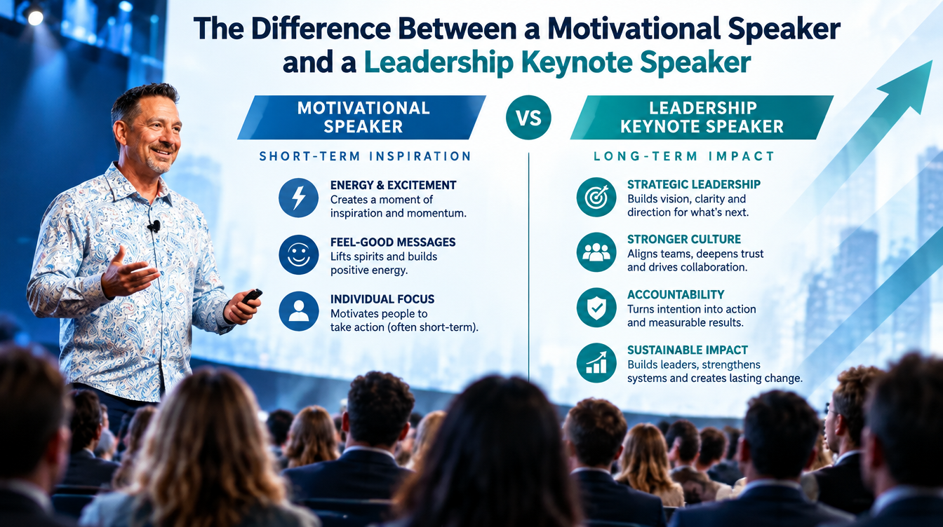 The Difference Between a Motivational Speaker and a Leadership Keynote Speaker