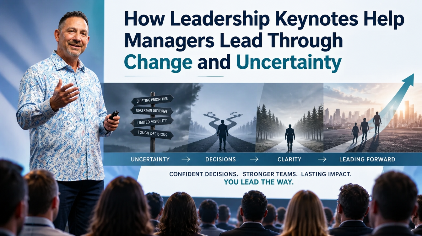 How Leadership Keynotes Help Managers Lead Through Change and Uncertainty
