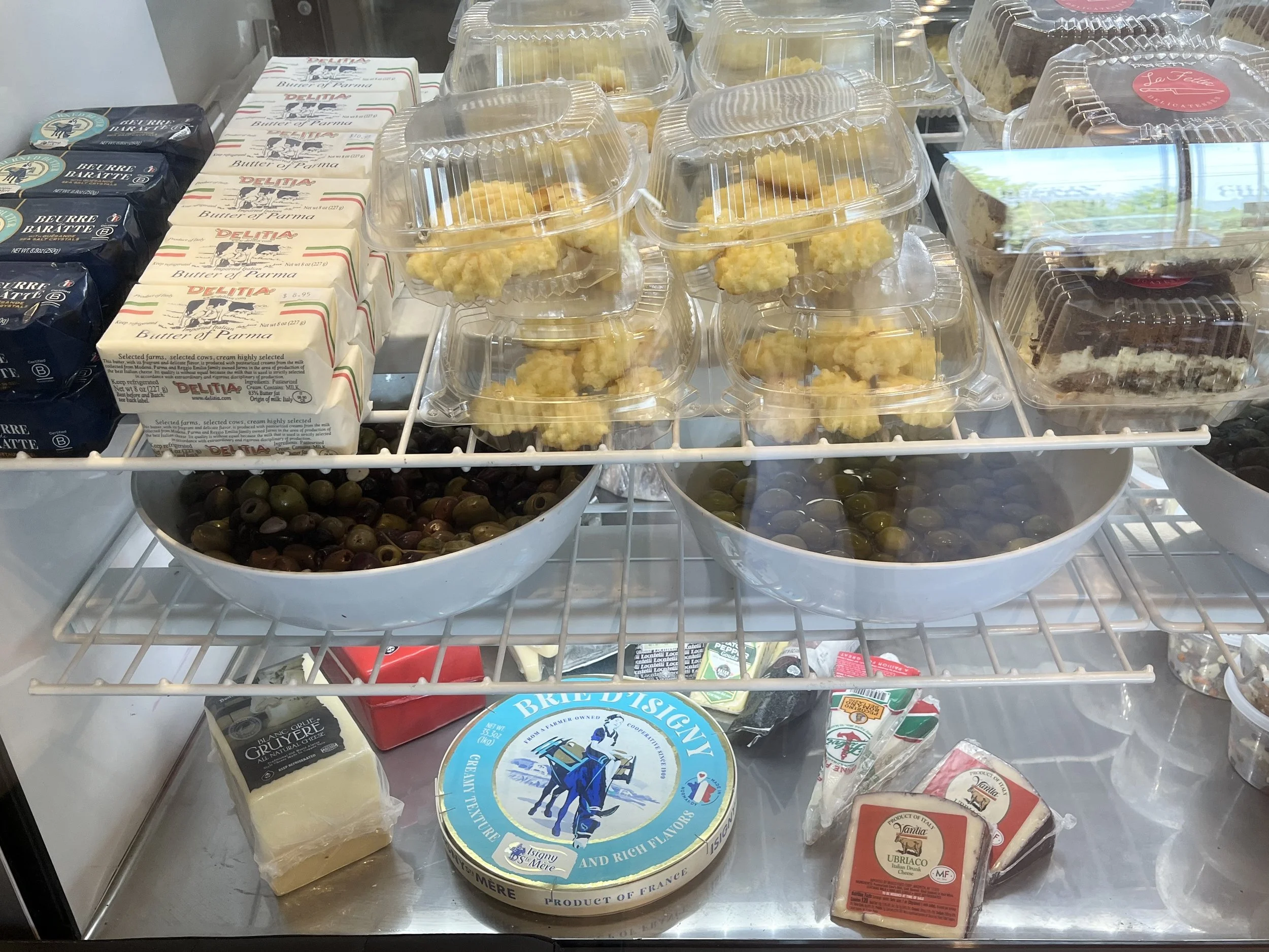 European cheese, butter, and desserts