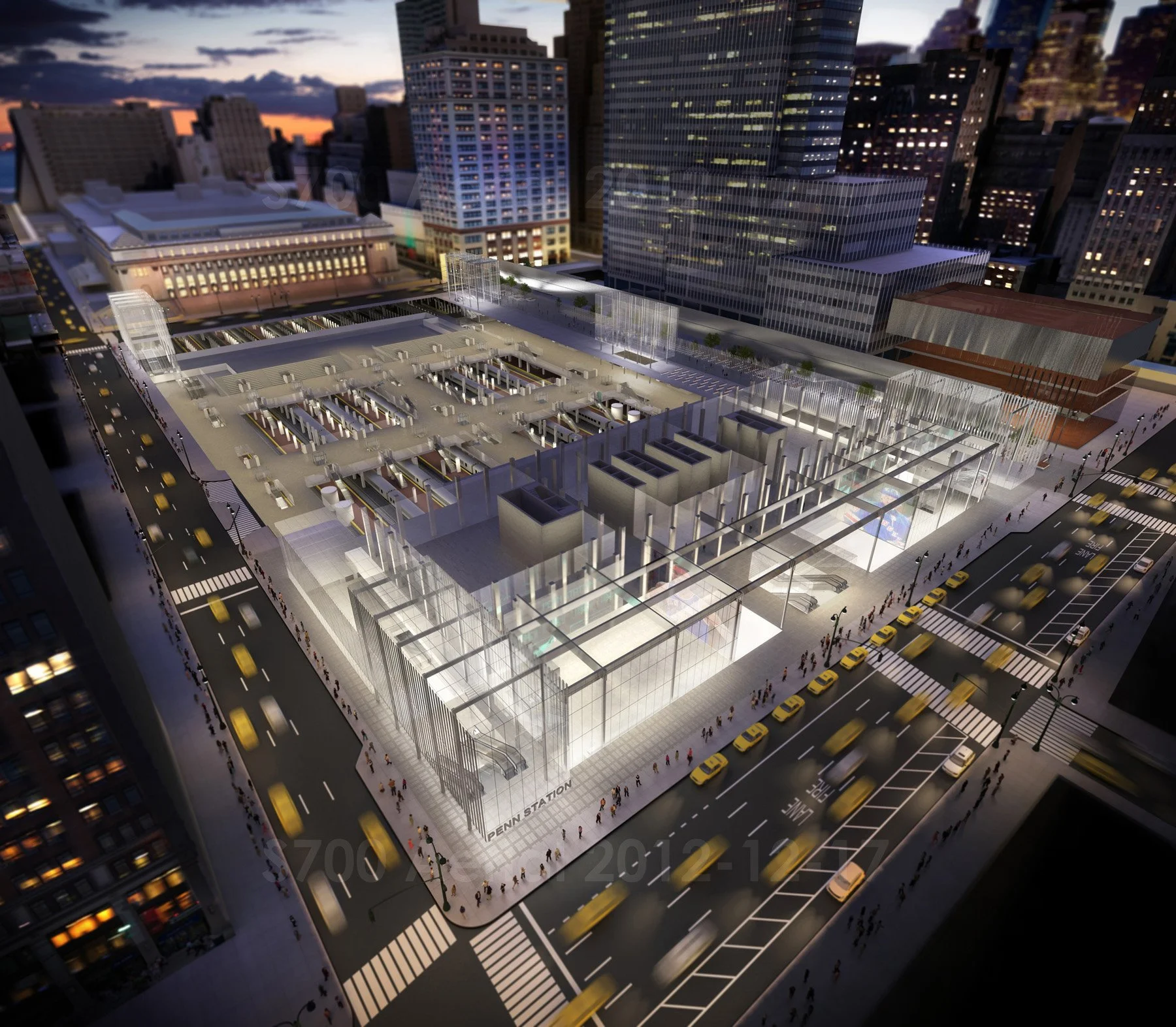 Rendering of overall station with MSG removed to better see station levels