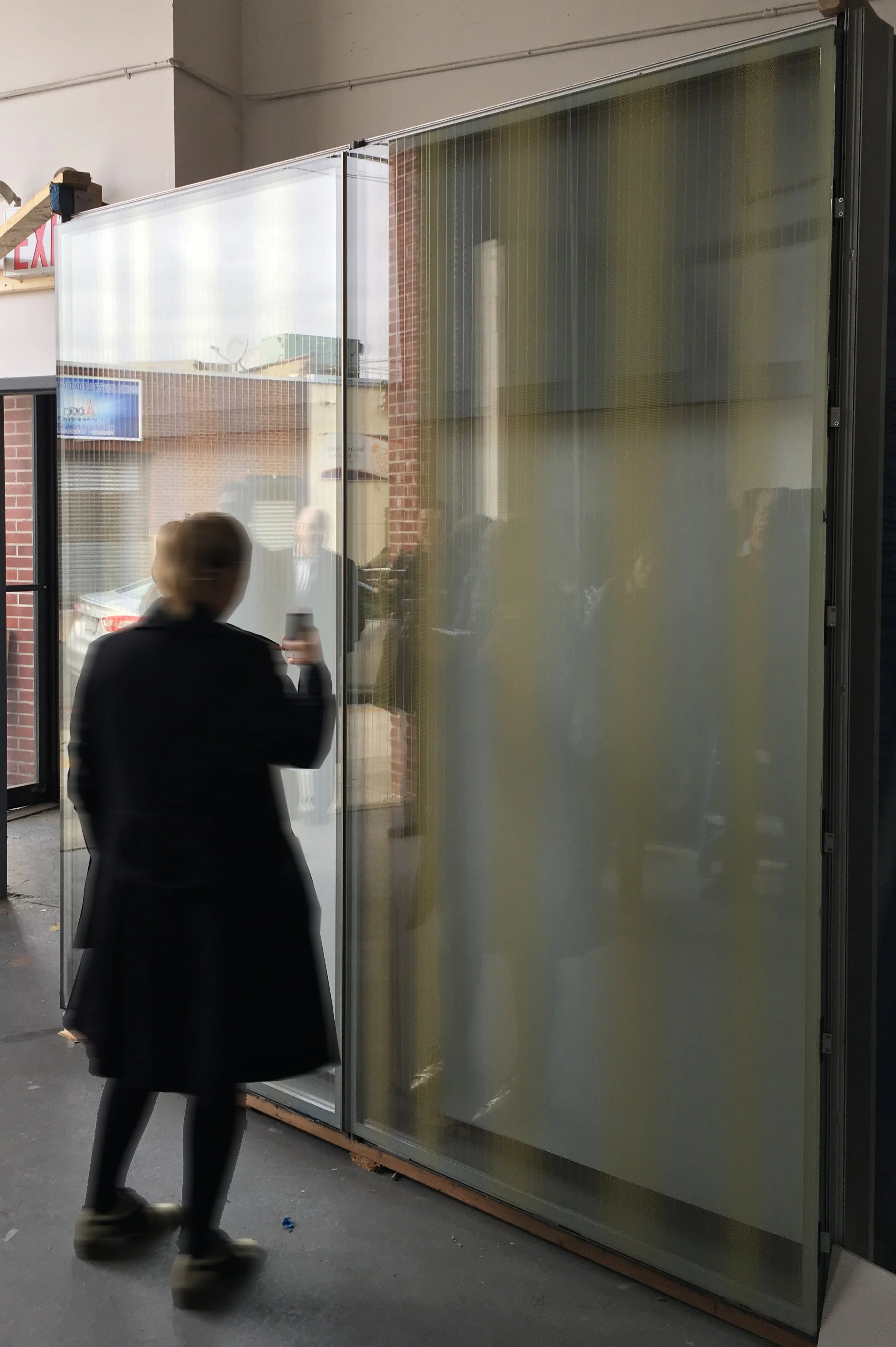 Prototype options of printed glass with metallic paint