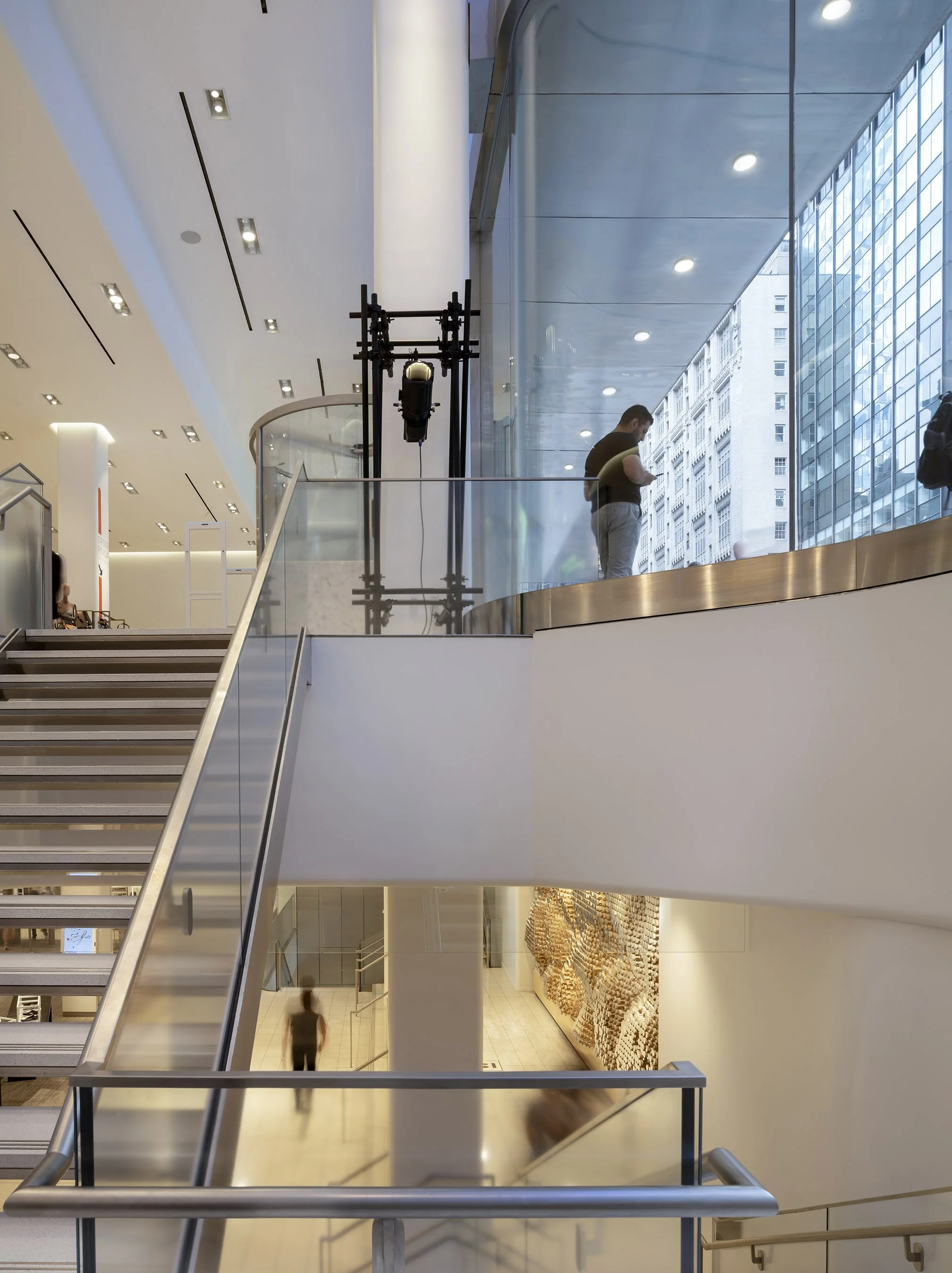 View of connection between floors from entry level to lower levels