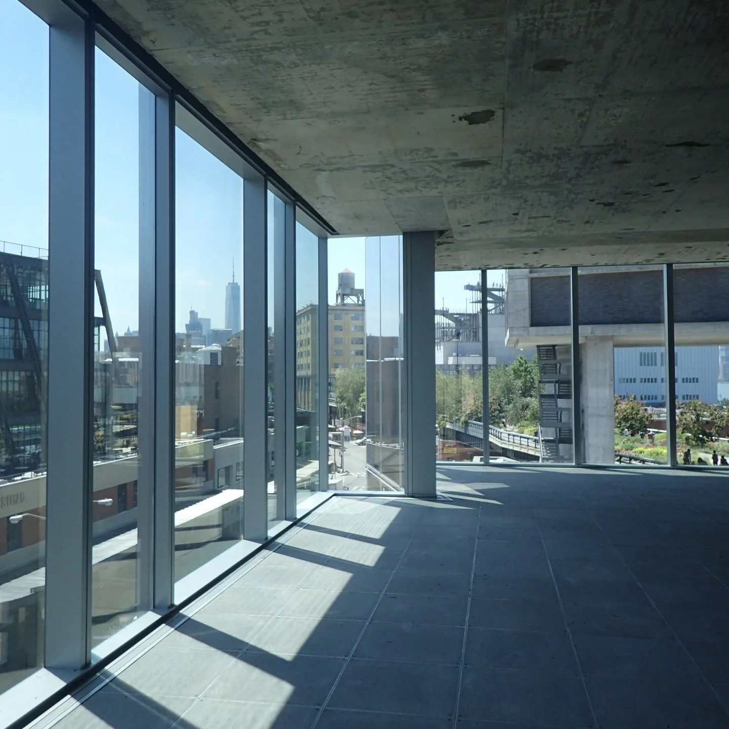 view from inside down washington street