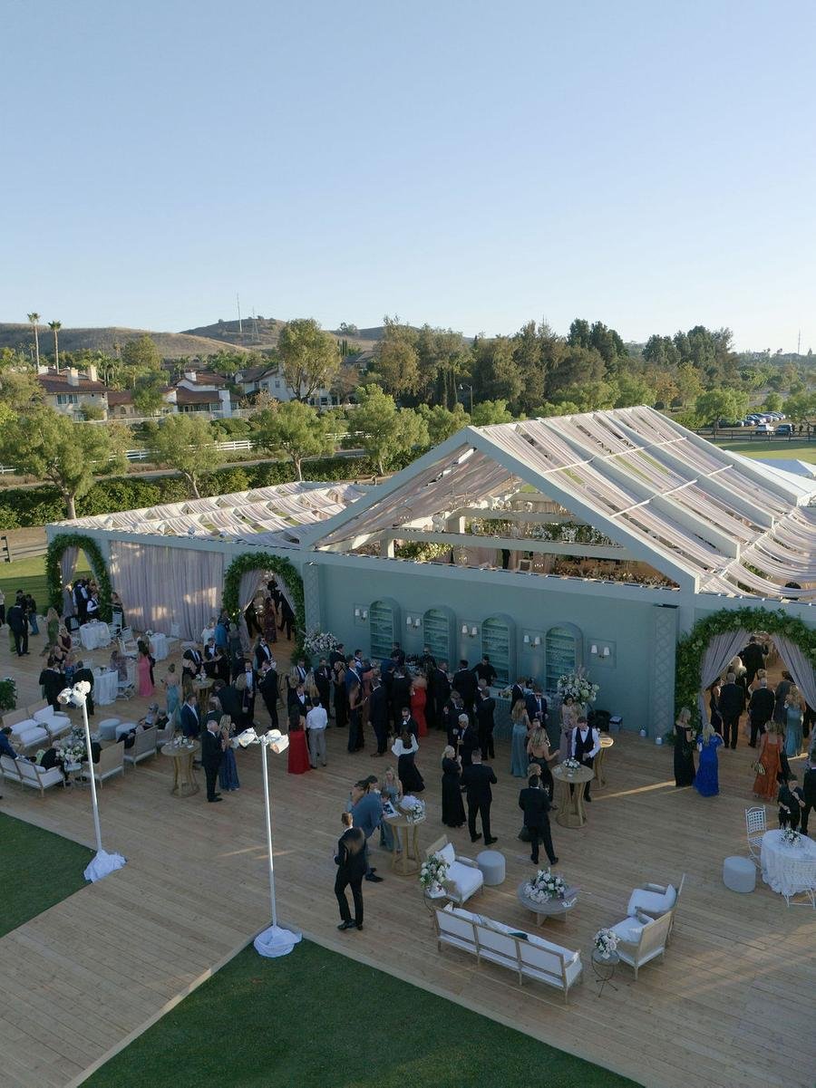 Custom built outdoor ranch style venue on