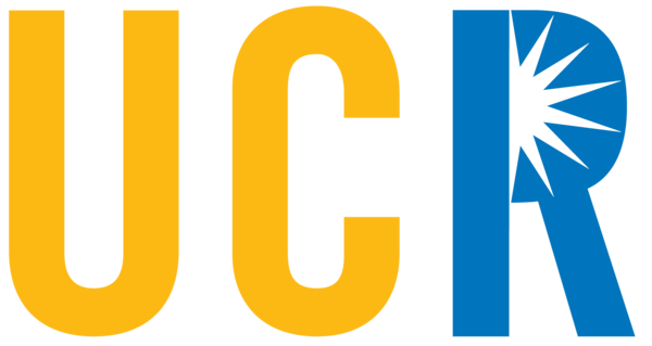 UCR logo with large yellow letters 'UC' and a blue 'R' featuring a stylized starburst design.