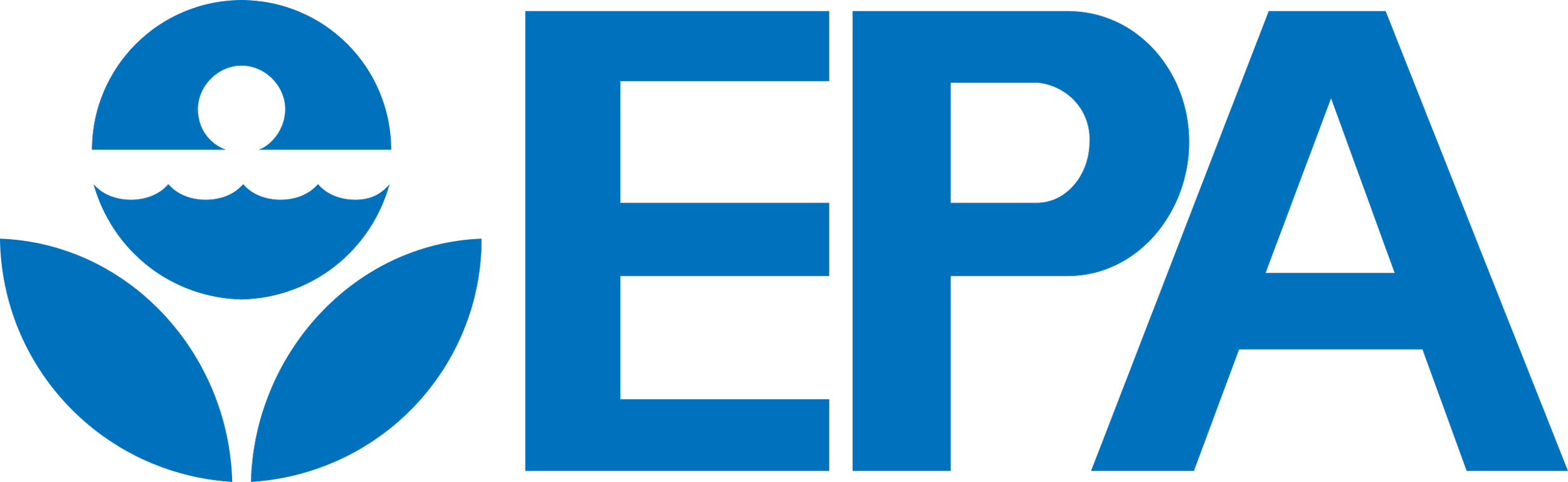 EPA logo in blue text with a circular symbol representing water and a person