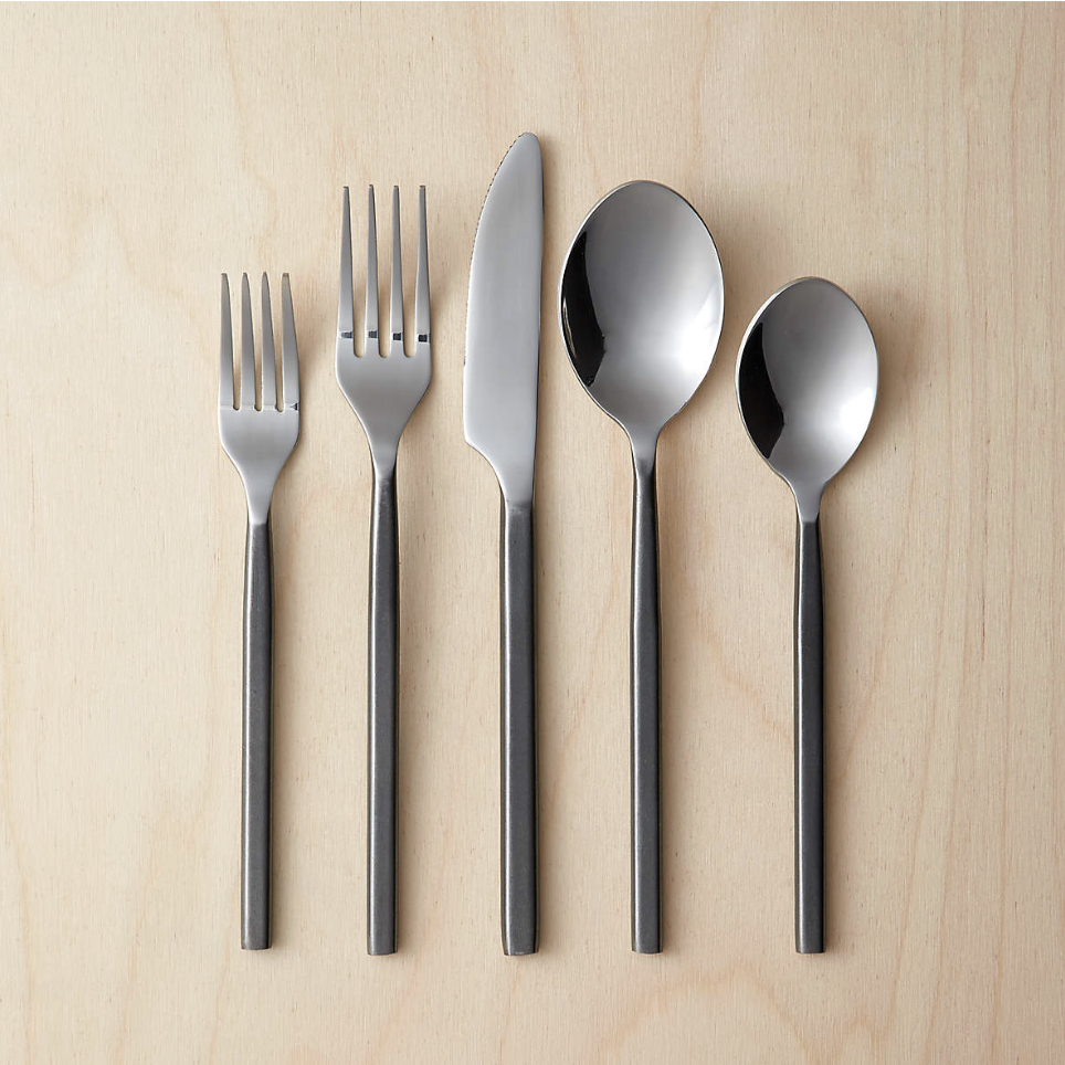 Abe 20-Piece Brushed Black Flatware Set