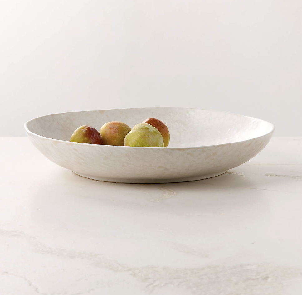 Hyacinth White Serving Bowl