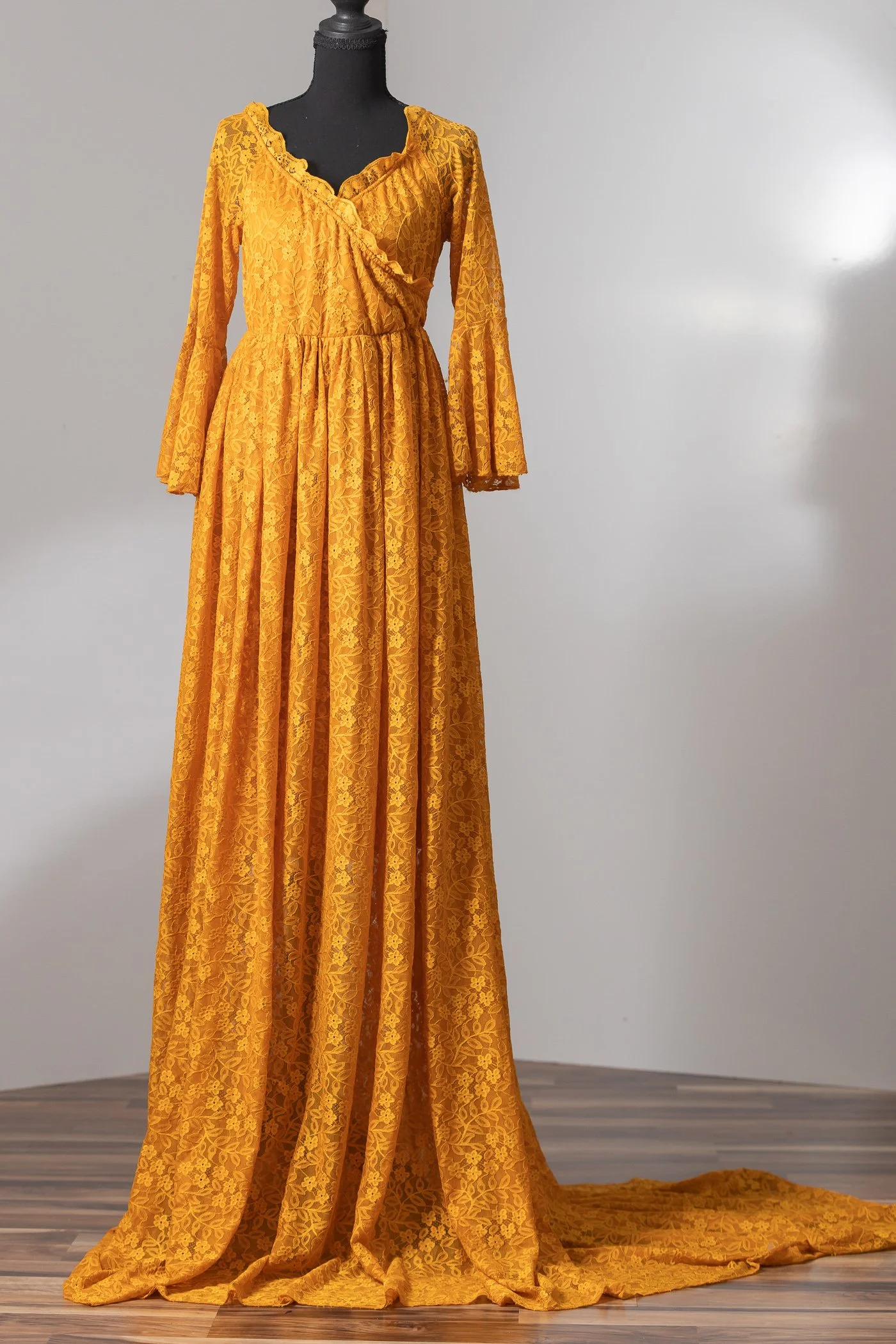 ALW Maternity Closet- Mustard Lace Gown.jpg