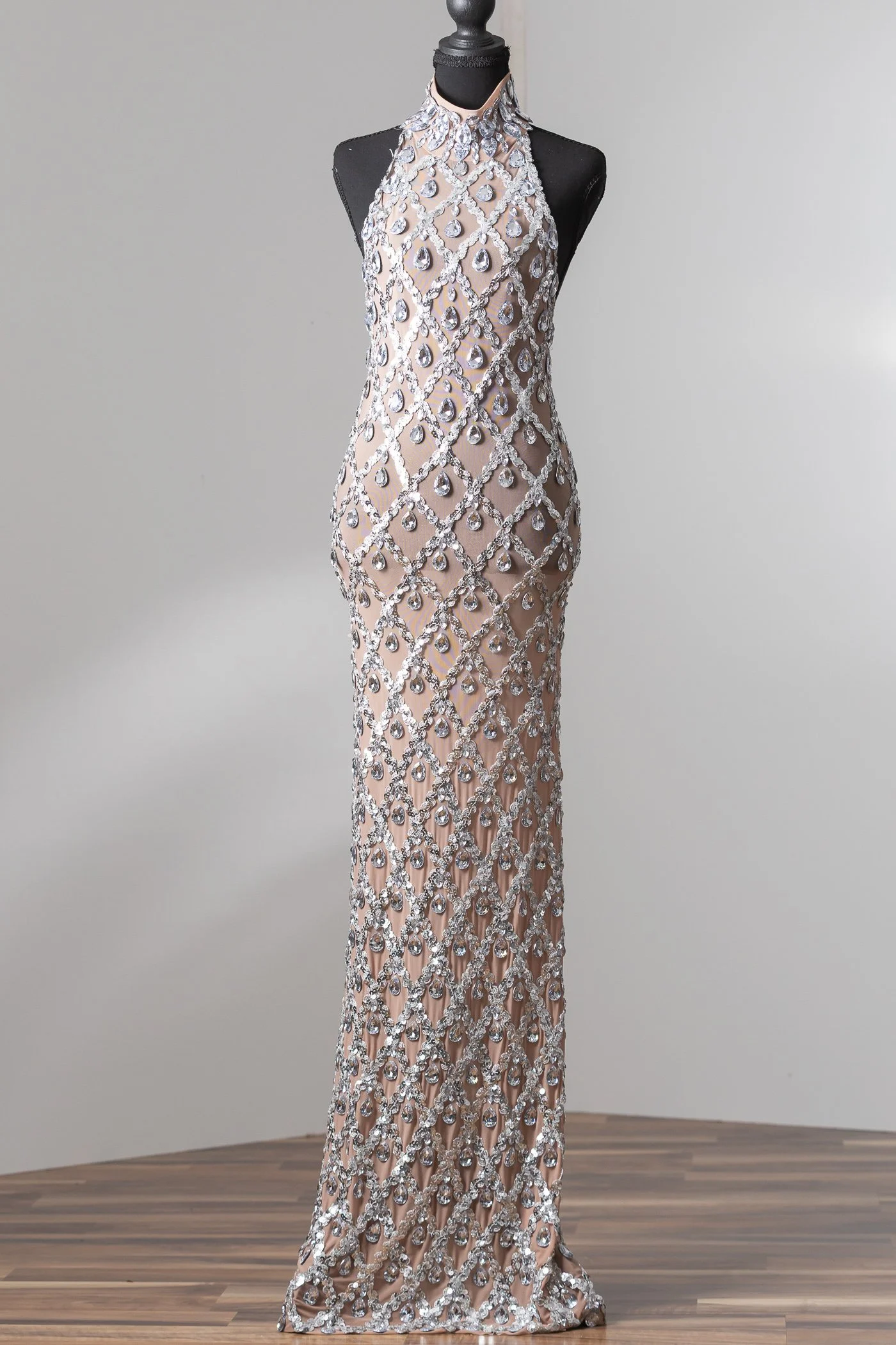 ALW Maternity Closet-Crystal Embellished Nude Gown.jpg