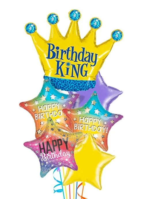 Birthday King Balloon Bouquet
