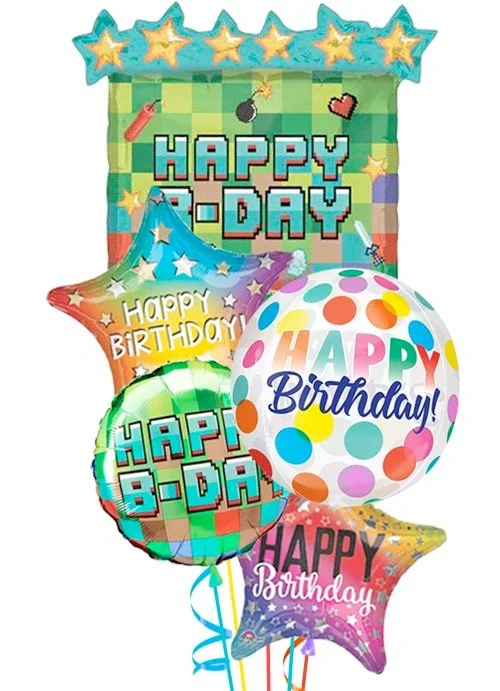 Pixel Birthday Box Gamer Bouquet