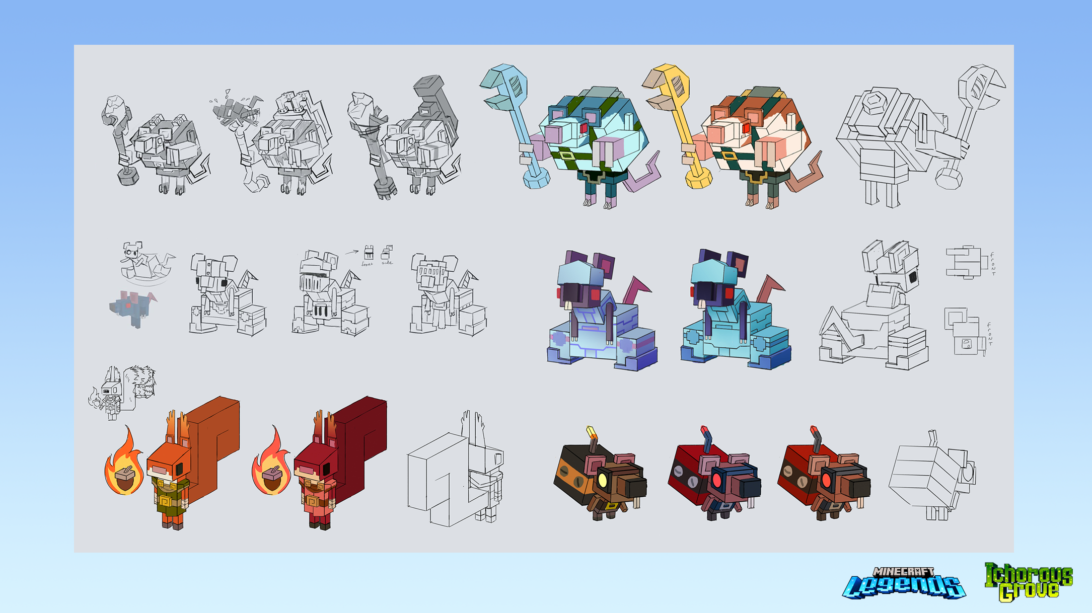 Minecraft Legends - Ichorous Grove Characters