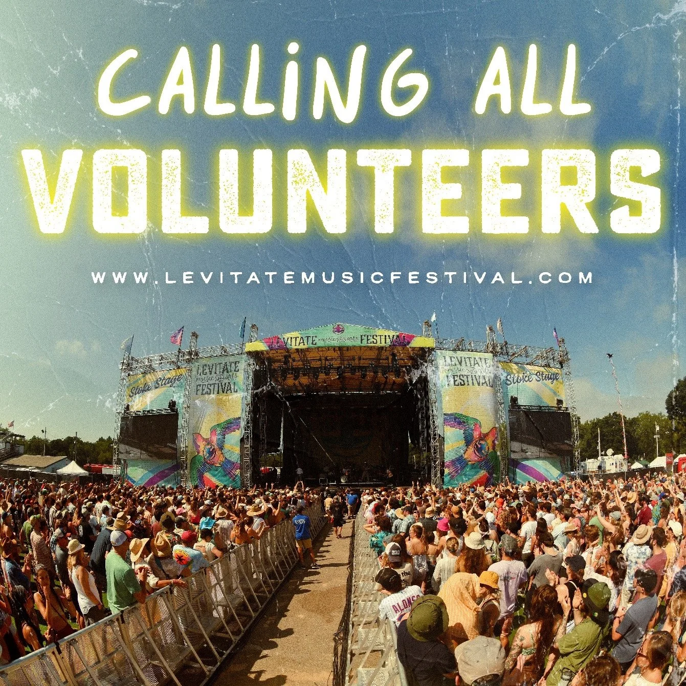 Join the Volunteer Crew at the 2026 Levitate Music &amp; Arts Festival! 🌟🎶

Looking to be part of one of the best weekends of the summer? The Levitate Music &amp; Arts Festival is coming up, and volunteers are needed to help with parking and gate o