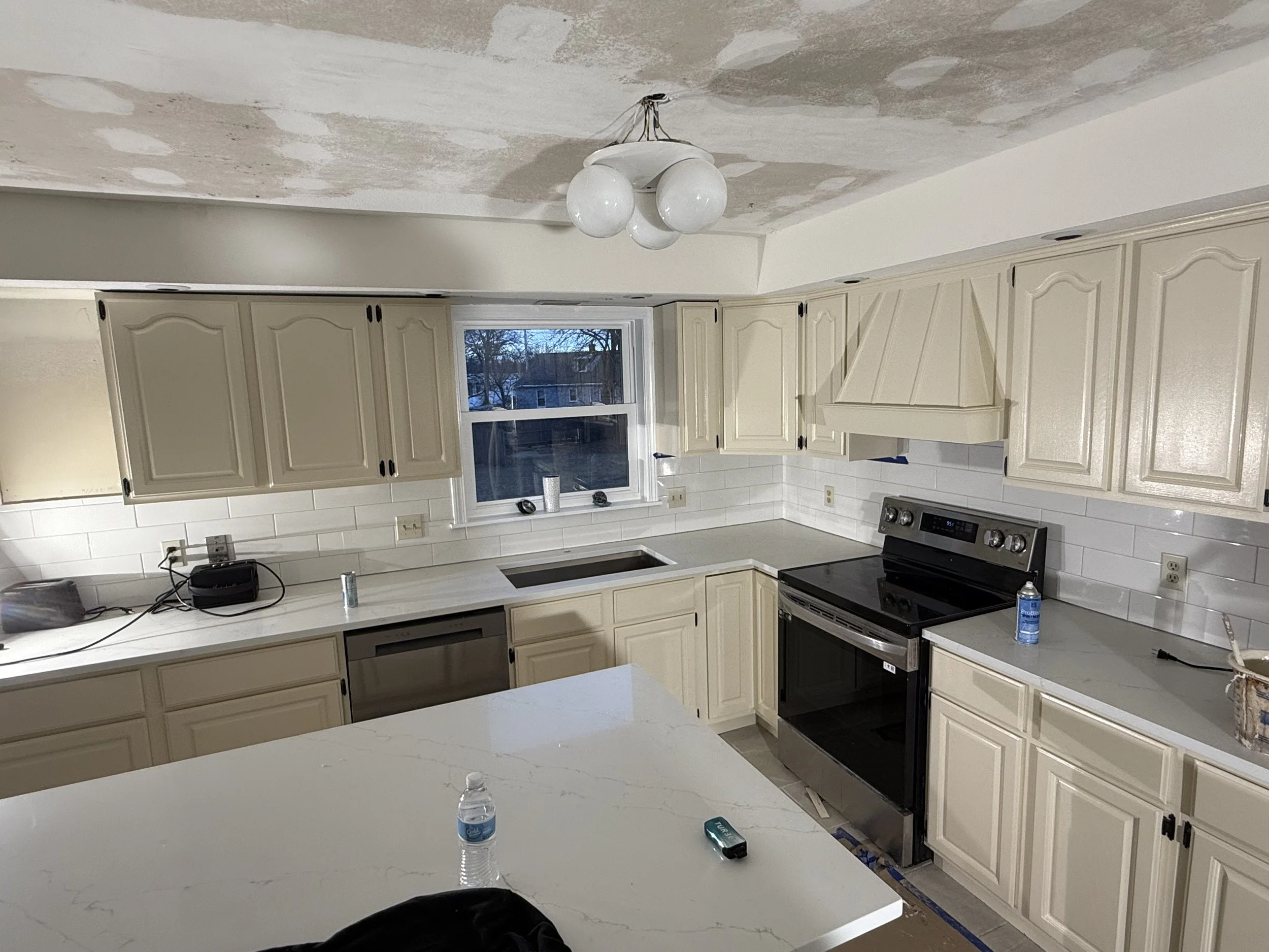 (After) Kitchen Cabinet Paint Remodeling Service by Collings Legacy Painting & Decorating near Springfield, MA.