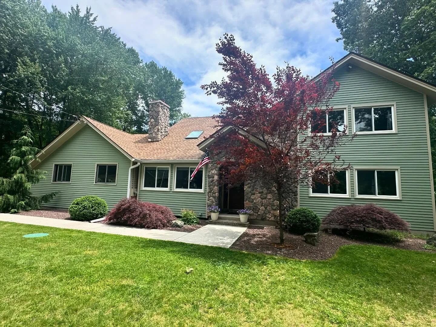 (before) Residential Exterior Painting completed by Collings Legacy Painting & Decorating near Springfield, MA.