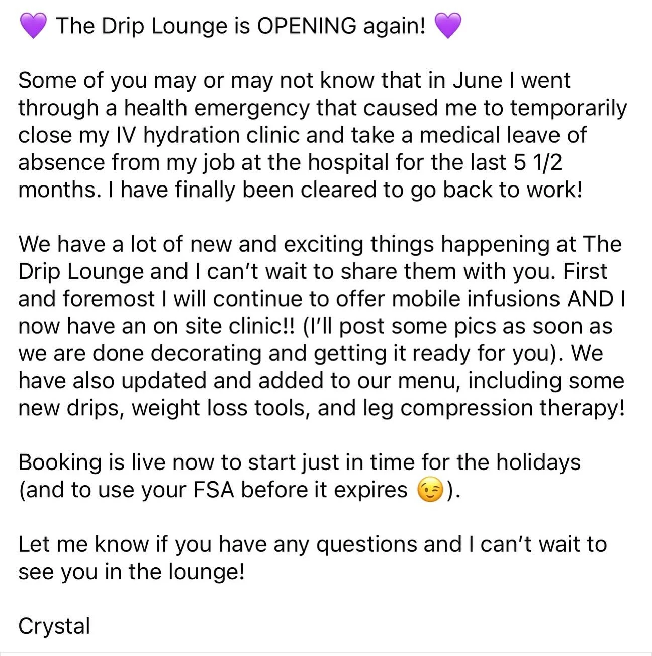 So excited!!! #ivtherapy #ivhydration #redlighttherapy